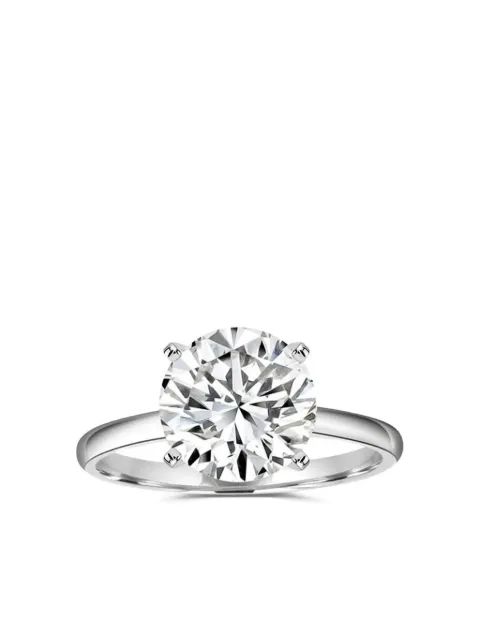 Кольцо с бриллиантом solitaire из белого золота 14 карат Tilla silver