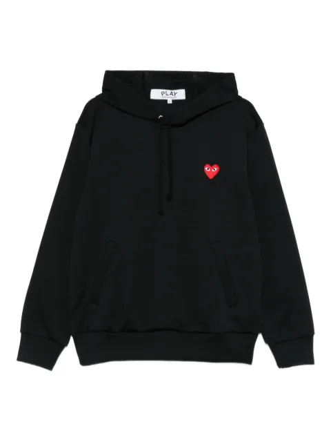 Толстовка с капюшоном Comme Des Garçons Play, расшитая сердечками black