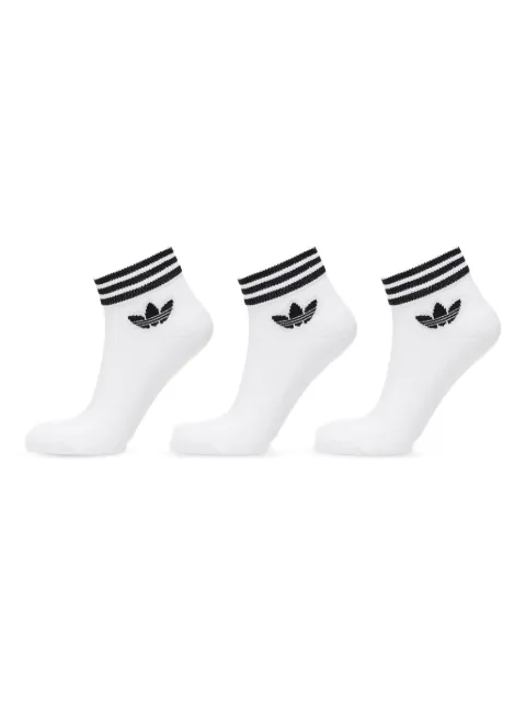 полосатые гольфы adidas Trefoil (в упаковке из трех штук) white
