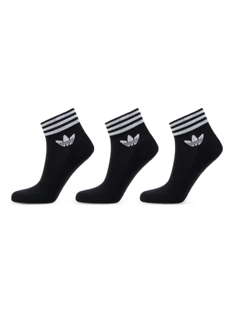 комплект носков adidas для лодыжек в полоску (в упаковке из трех штук) black