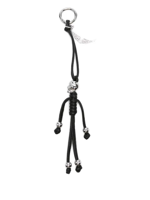 Кожаный брелок с черепом Zadig&Voltaire silver
