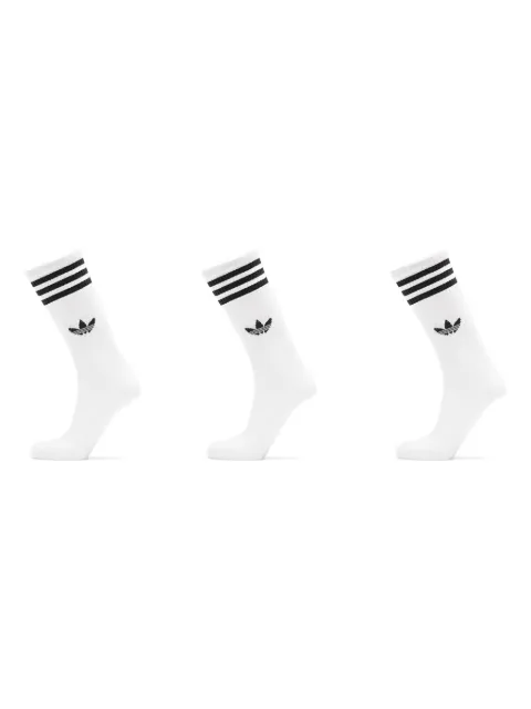 носки с полосатым логотипом adidas (в упаковке из трех штук) white