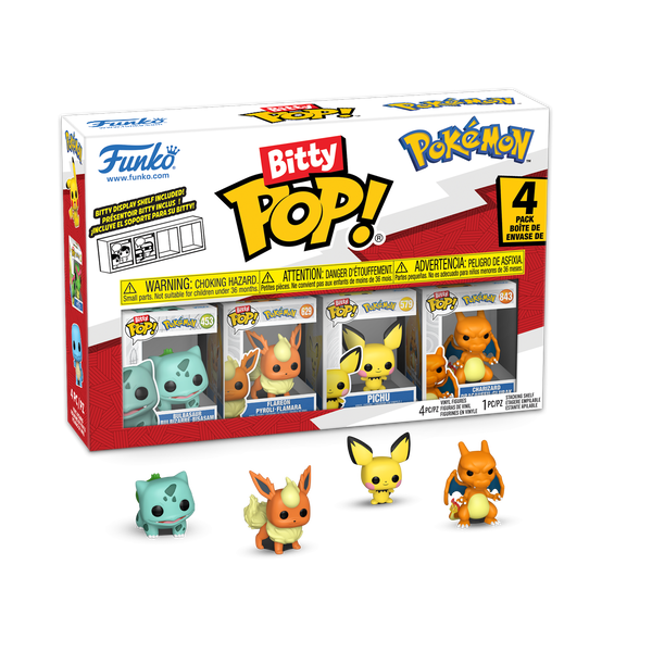 Фанко Битти Поп! Набор из 4 покемонов, серия 3 bitty pop! pokémon 4-pack series 3