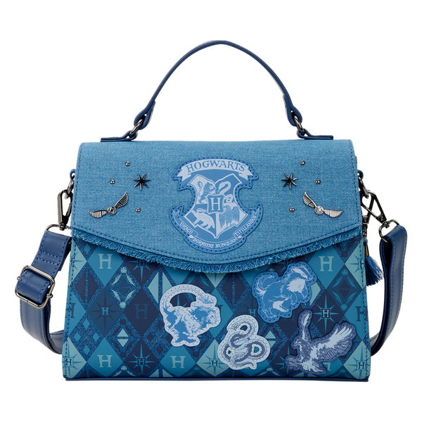 Джинсовая сумка через плечо Loungefly Harry Potter Hogwarts из джинсовой ткани harry potter hogwarts denim crossbody bag
