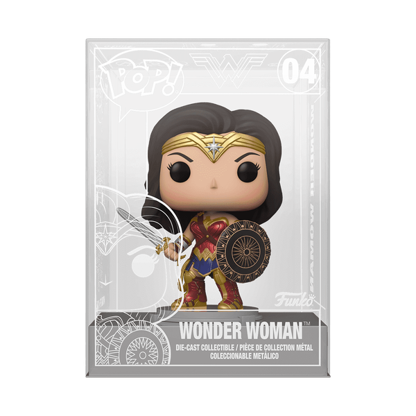 Фанко Поп! Фигурка Чудо-женщины с мечом и щитом pop! die-cast wonder woman with sword & shield