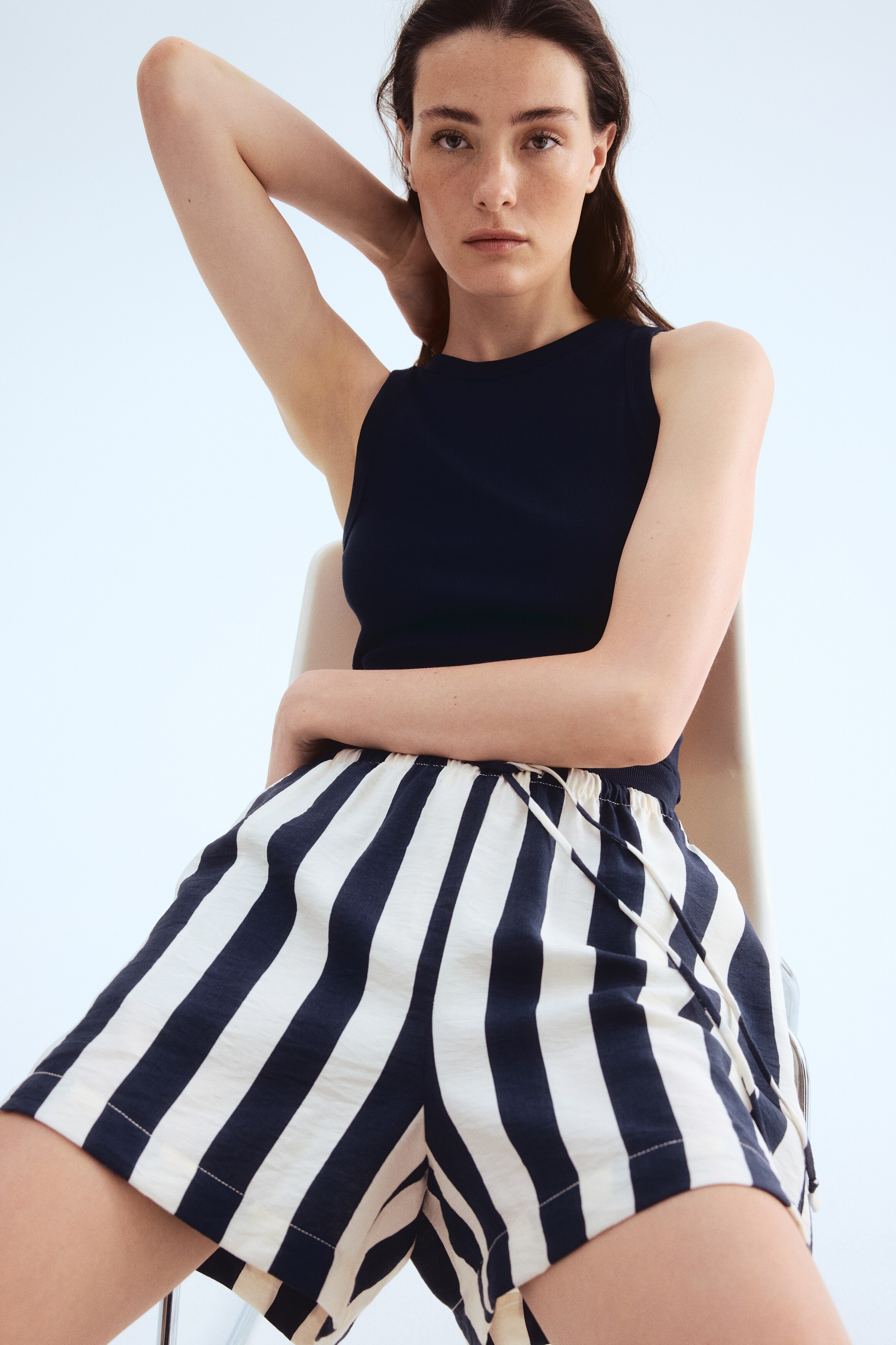 Navy blue/striped