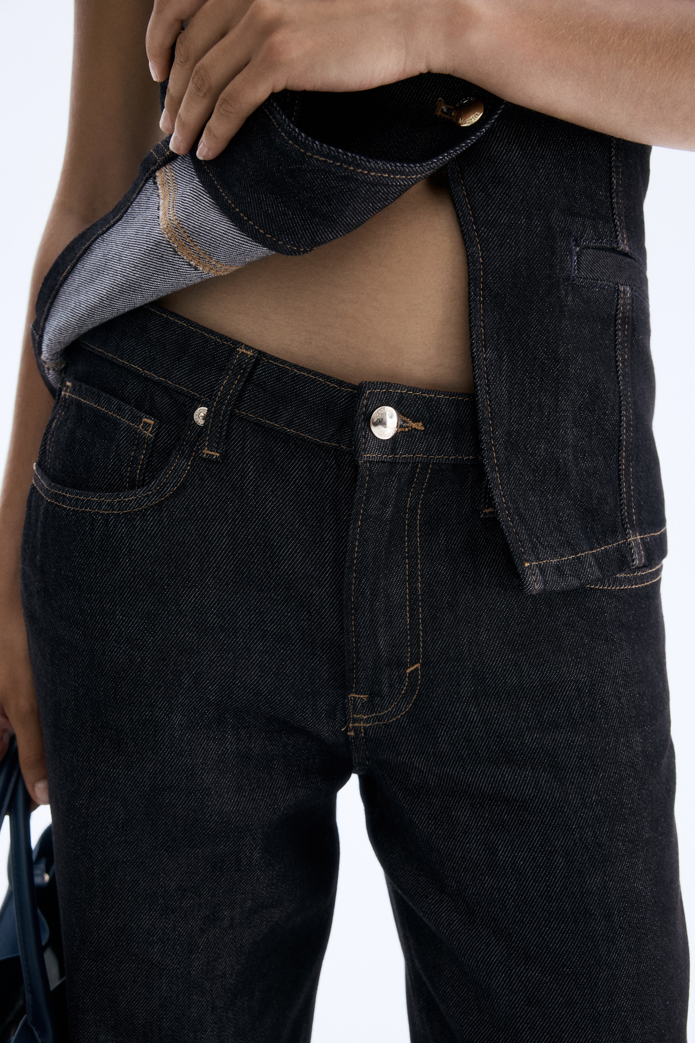 Мягкие, как перышко, широкие обычные джинсы dark denim blue