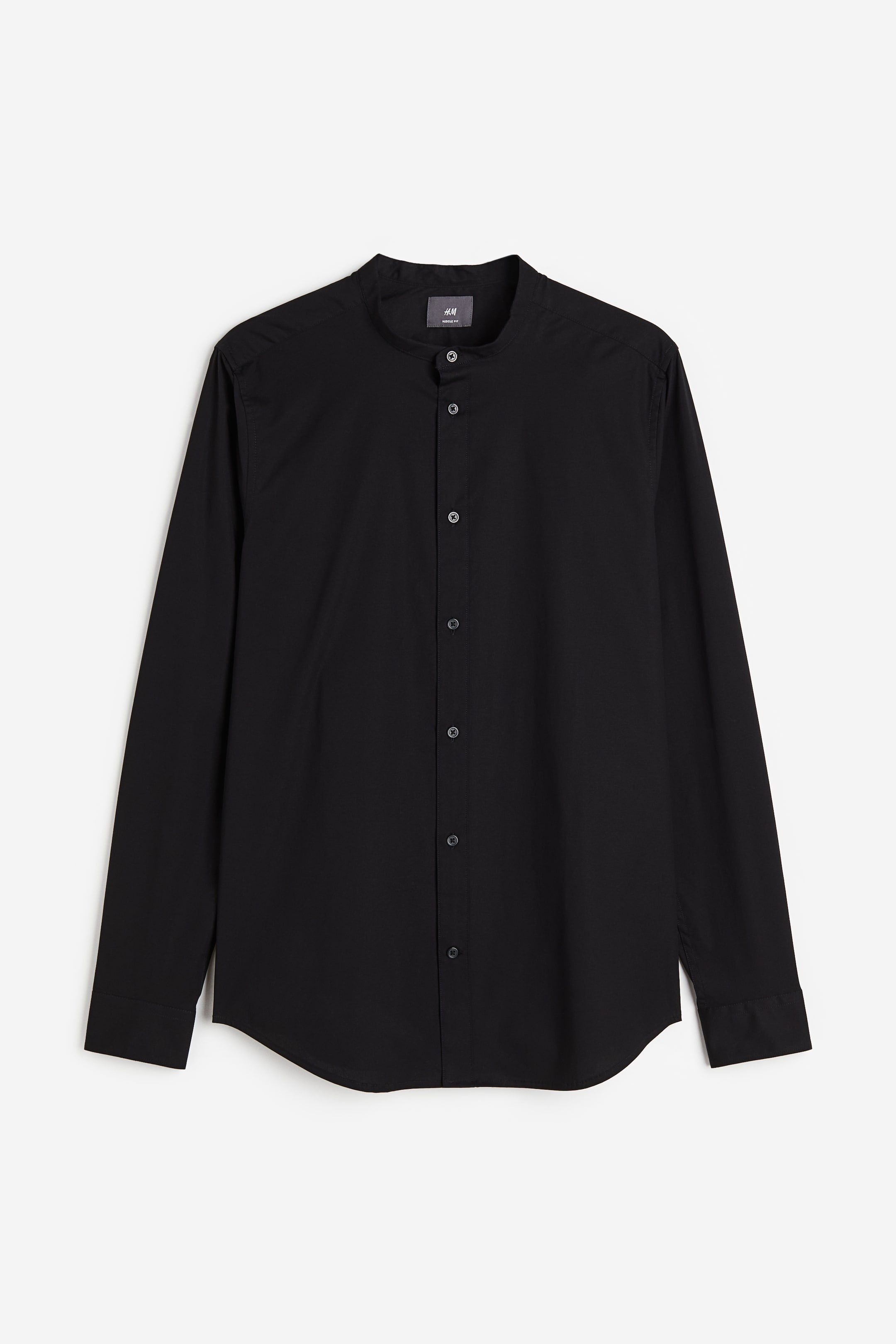 Рубашка с воротником-стойкой H-M Muscle Fit 3790₽