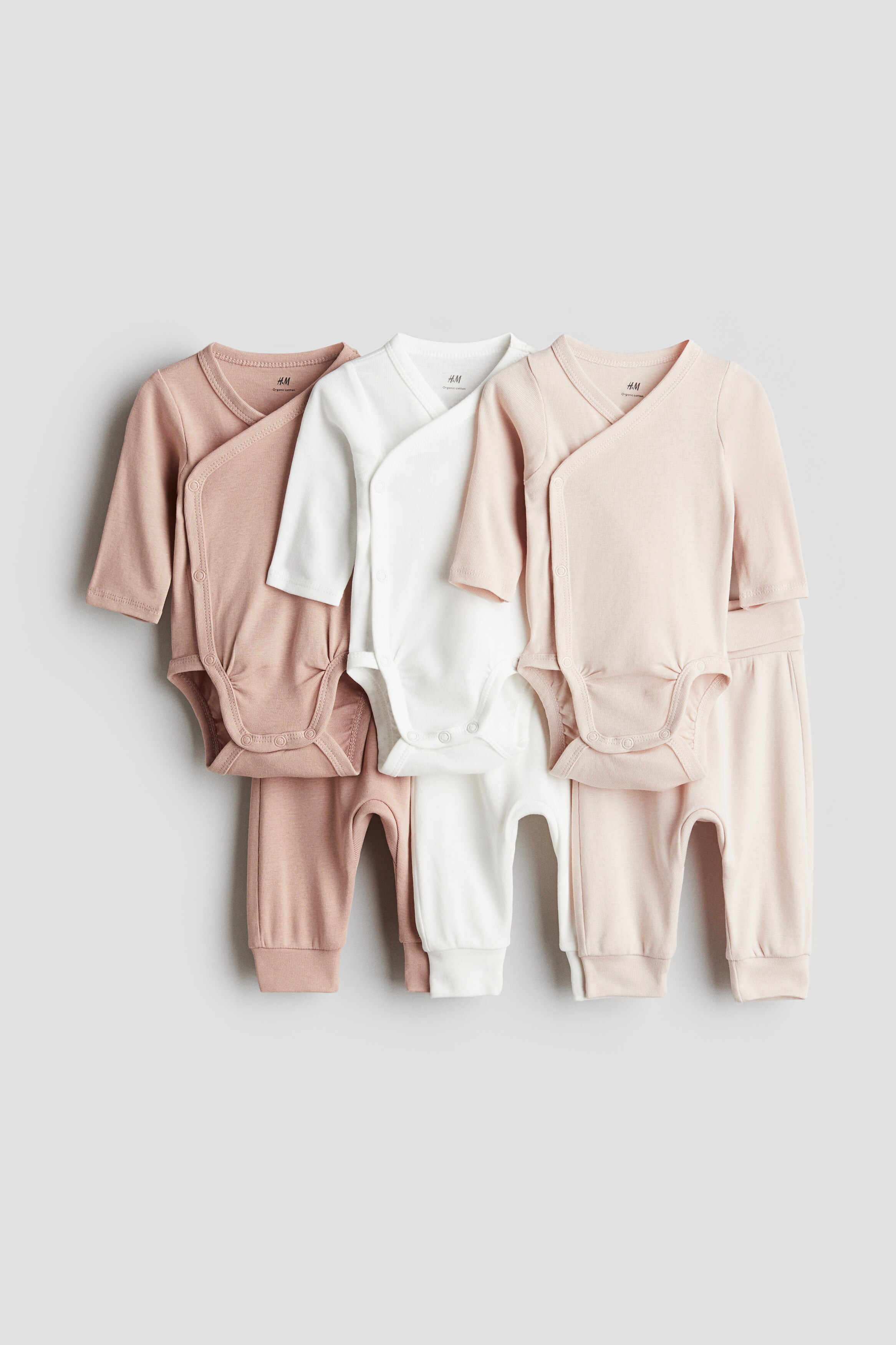 Dusty pink/white