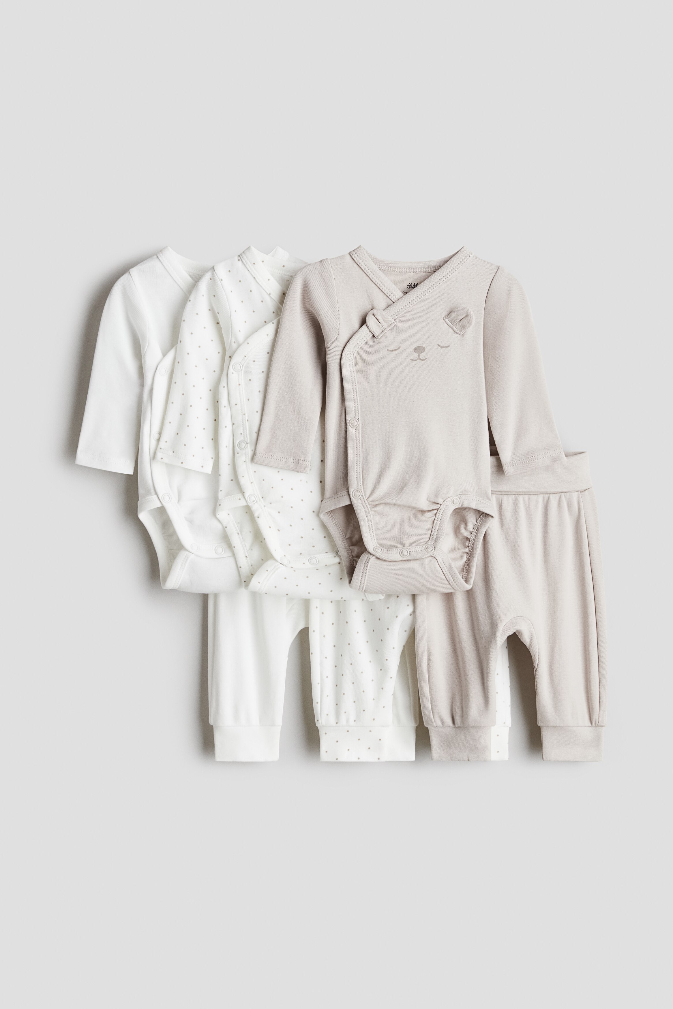 Taupe/white