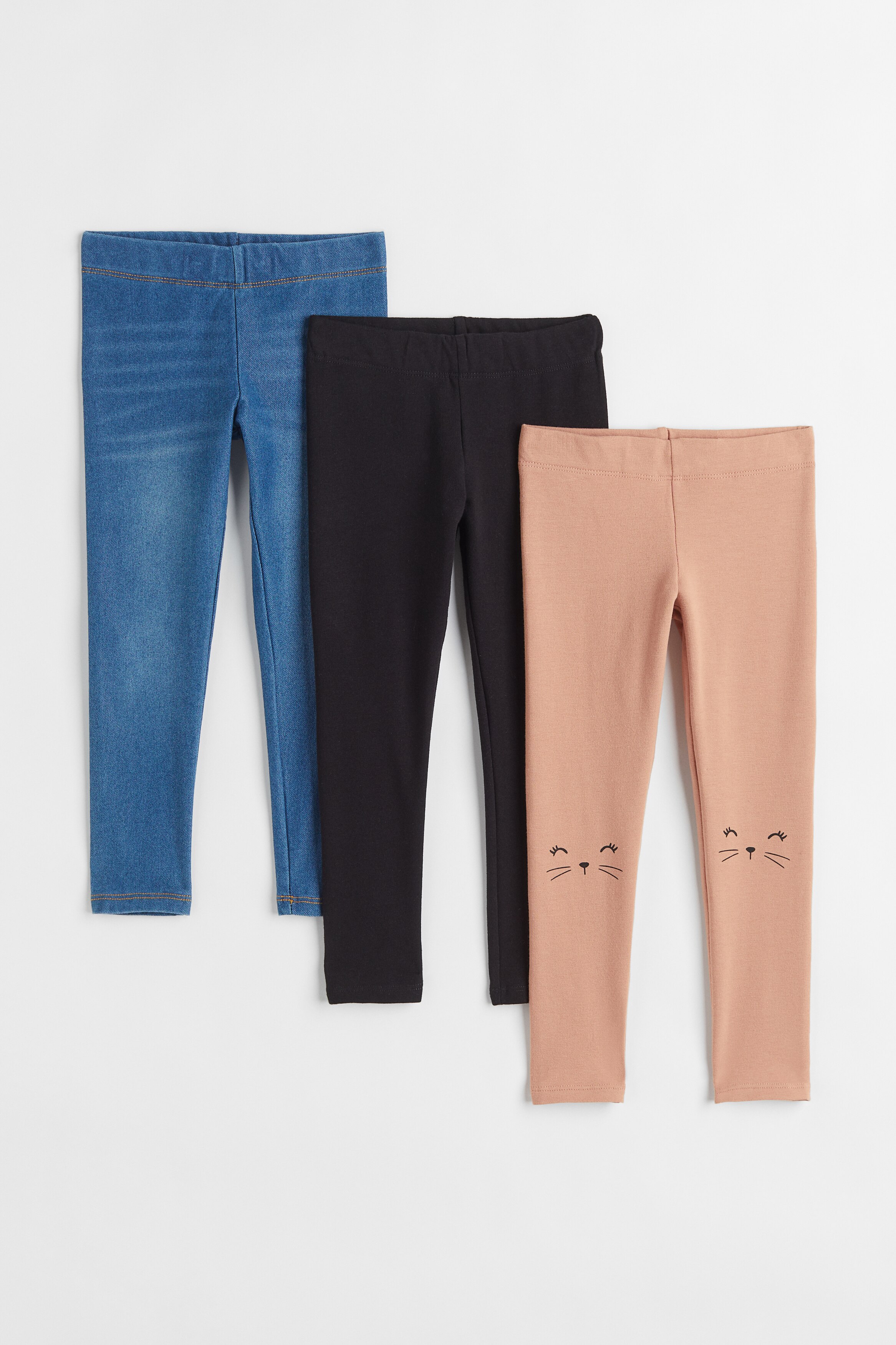 Хлопчатобумажные леггинсы H&M в 3-х упаковках