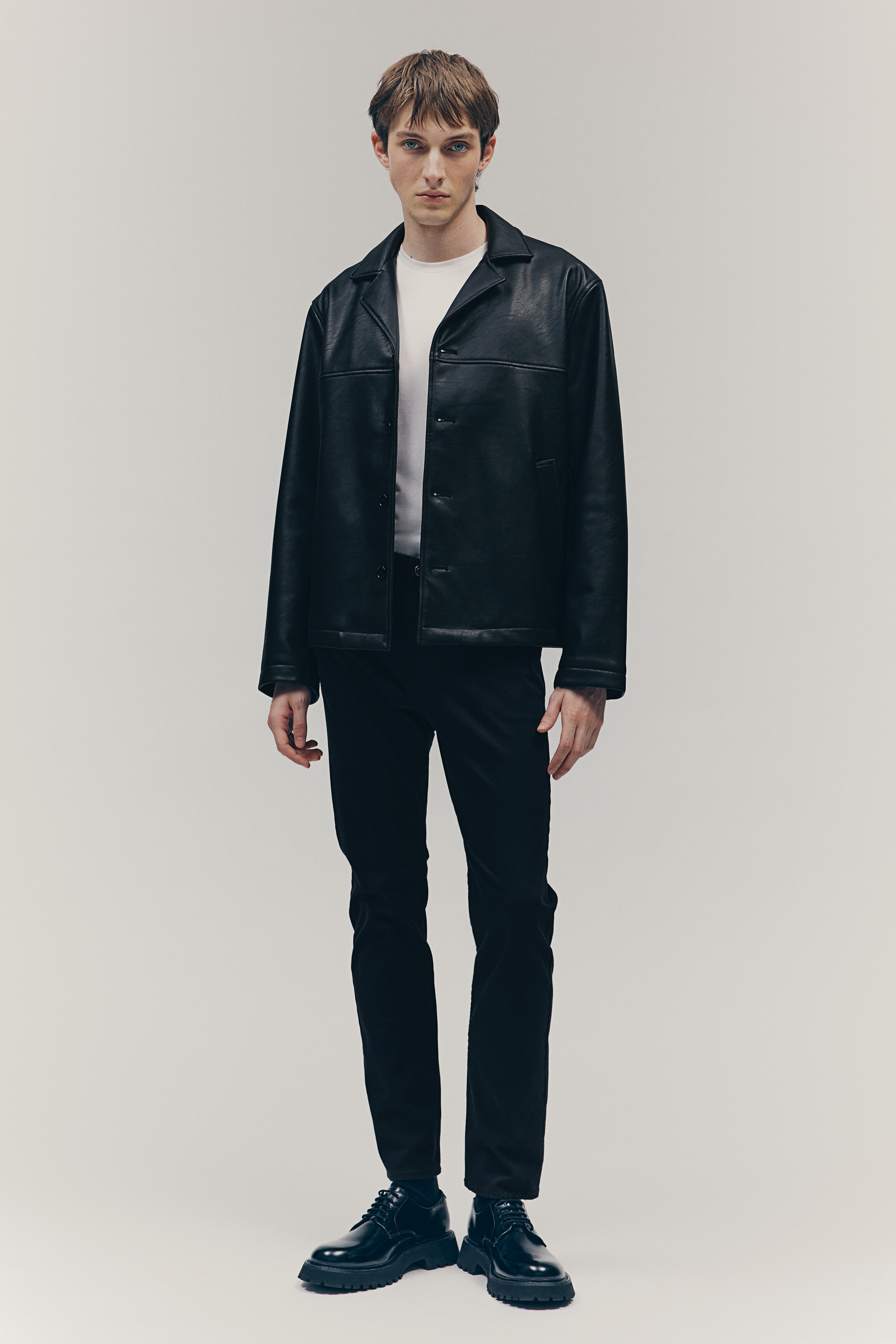 Брюки из хлопчатобумажной саржи H&M Slim Fit