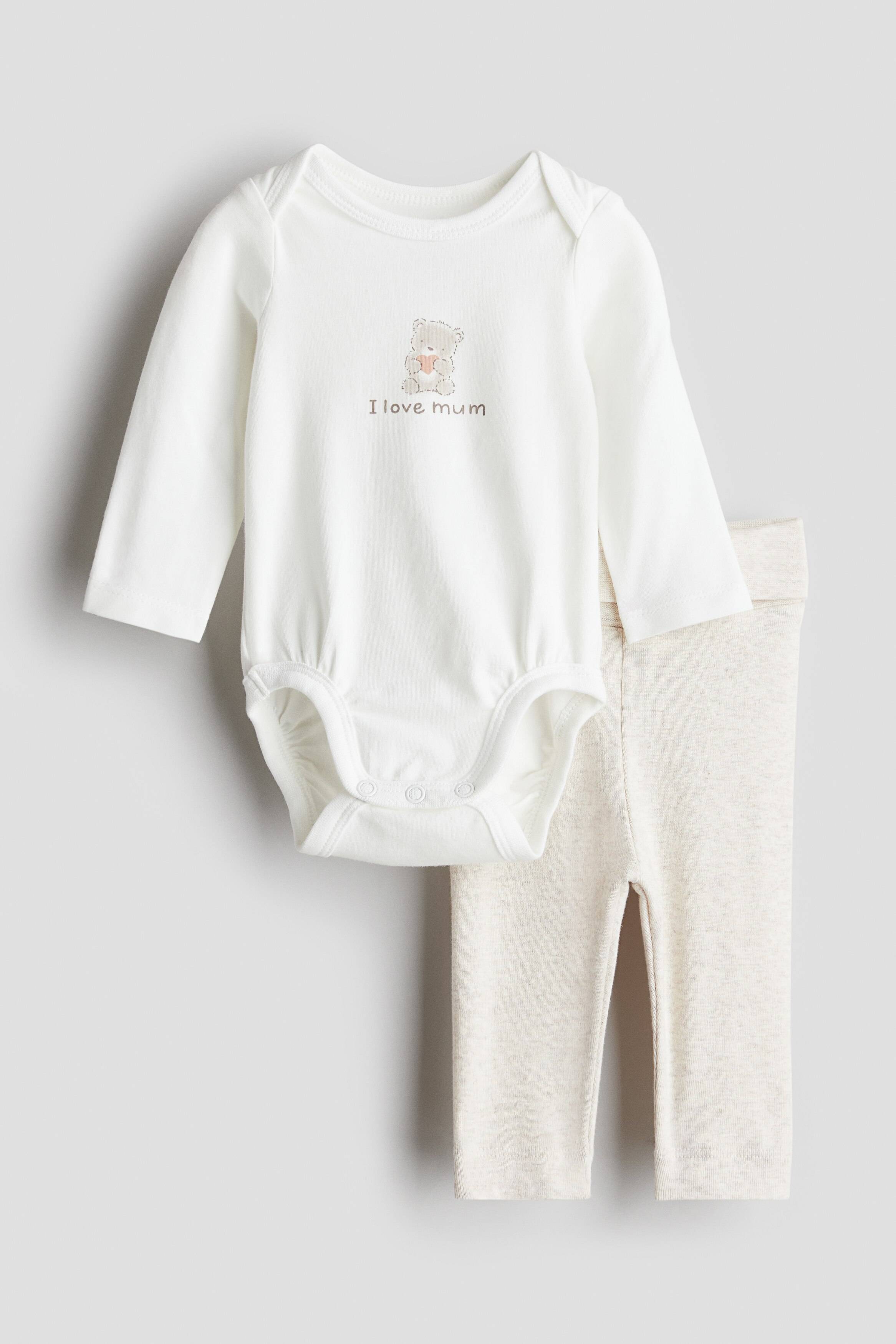 Комплект из хлопчатобумажного трикотажа H&M из 2 частей