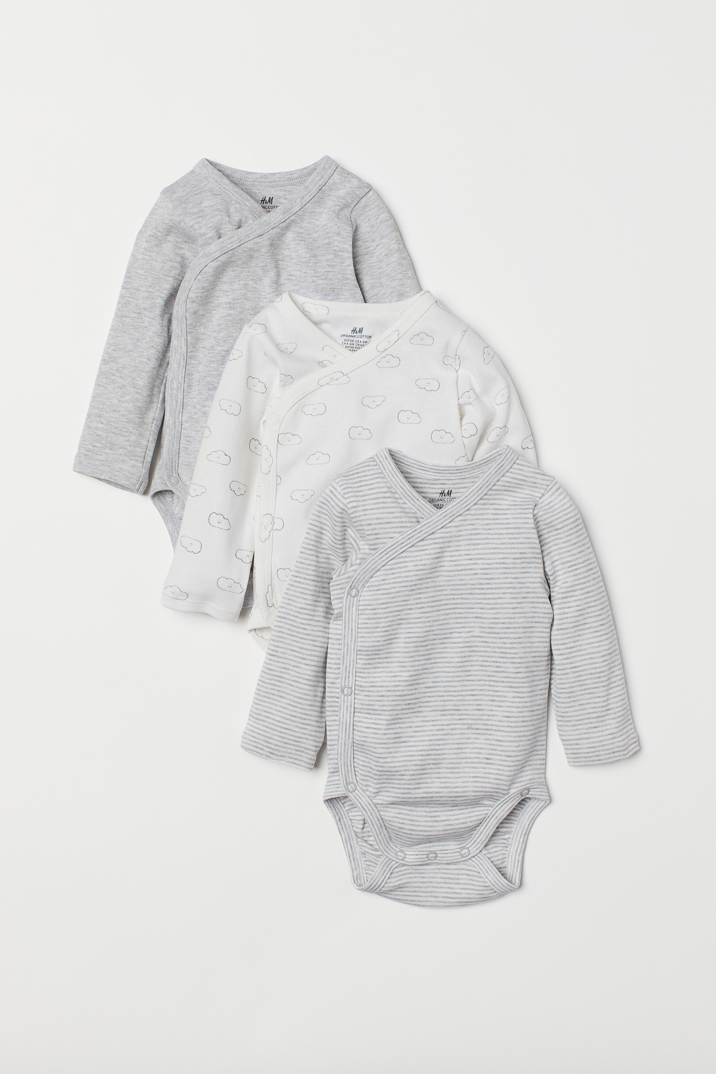 Облегающие боди H&M из 3-х комплектов
