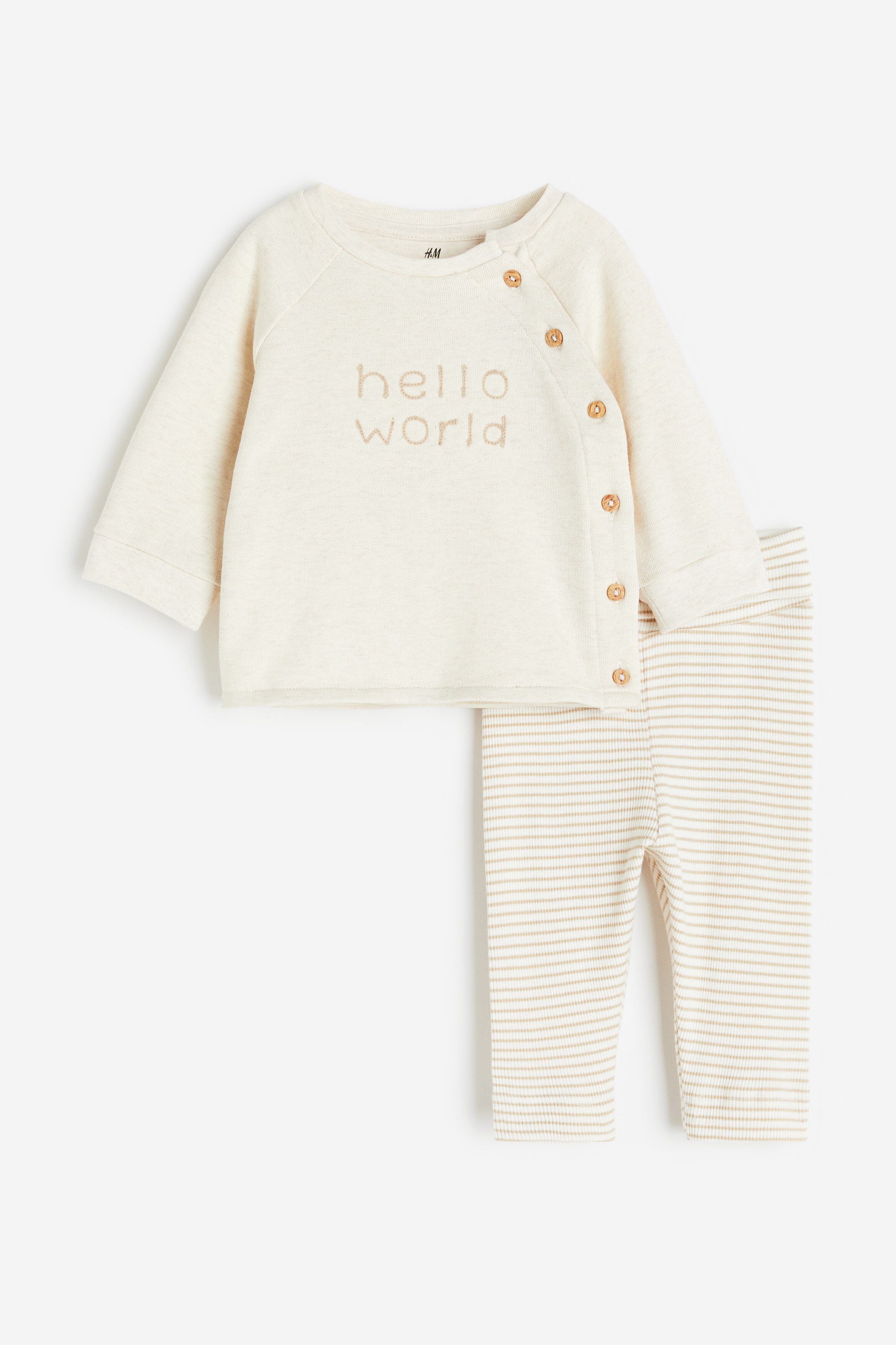 Хлопчатобумажный комплект H&M из 2 частей