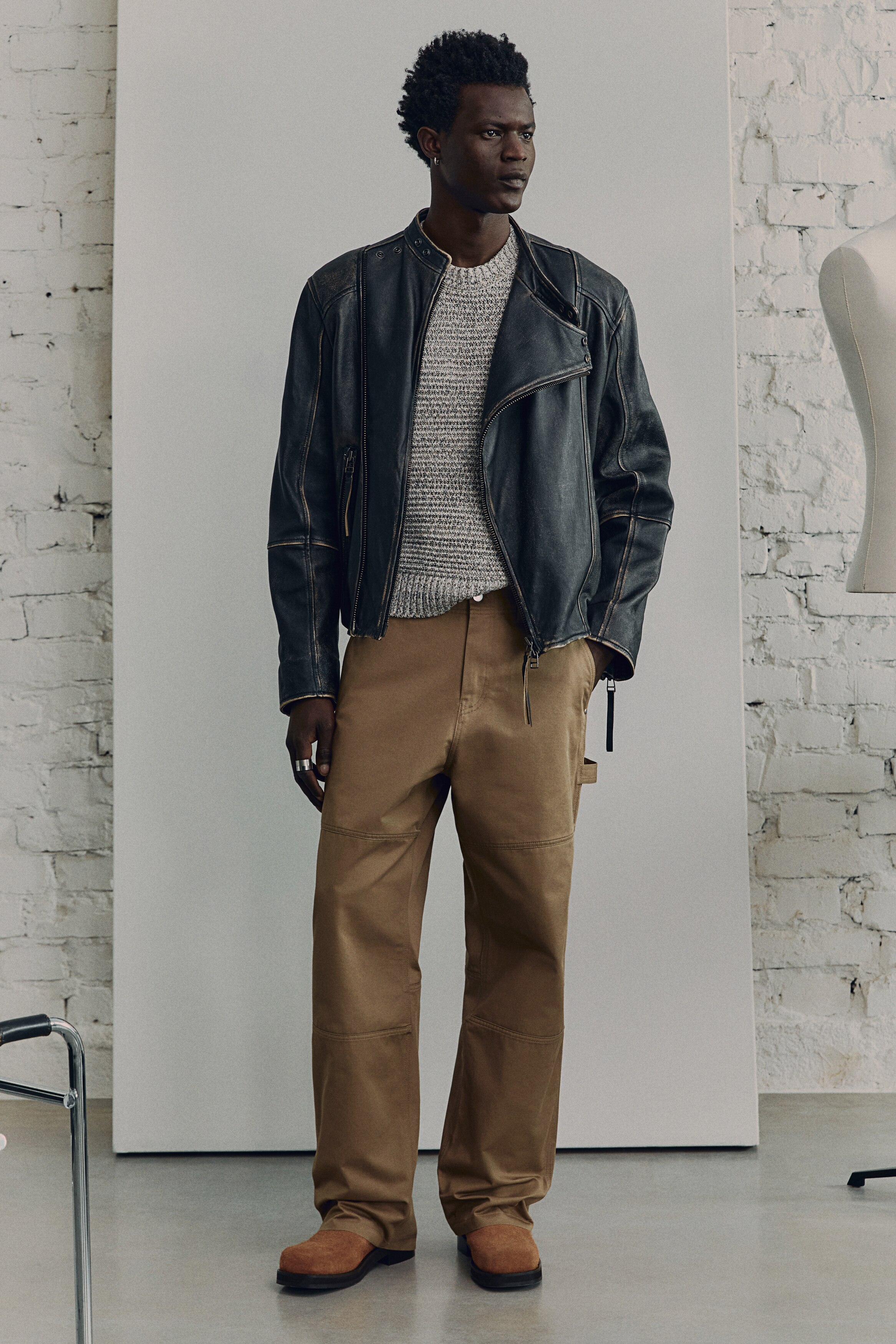 Плотницкие брюки H&M с 5 карманами