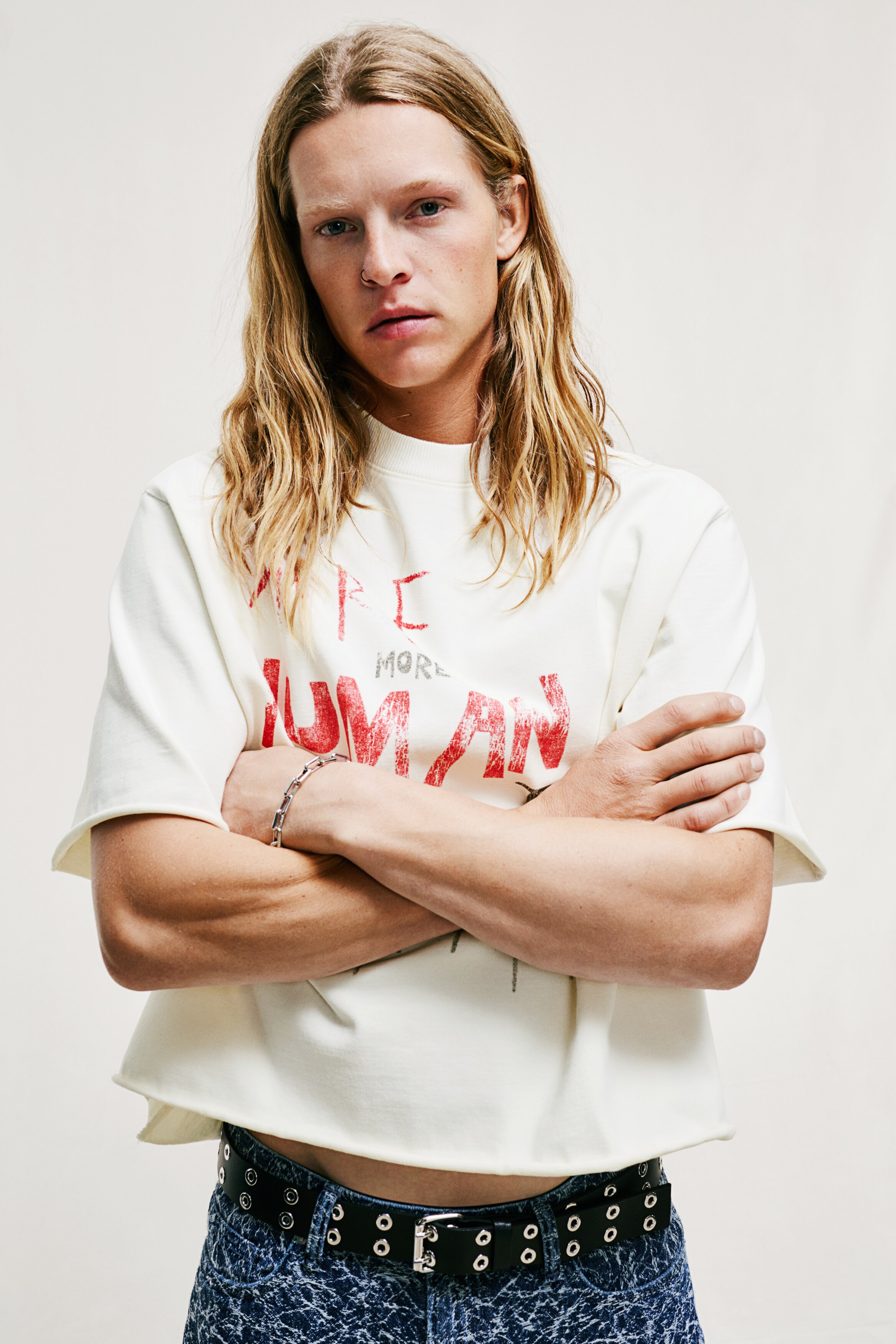 Укороченная футболка H&M Oversize-Fit