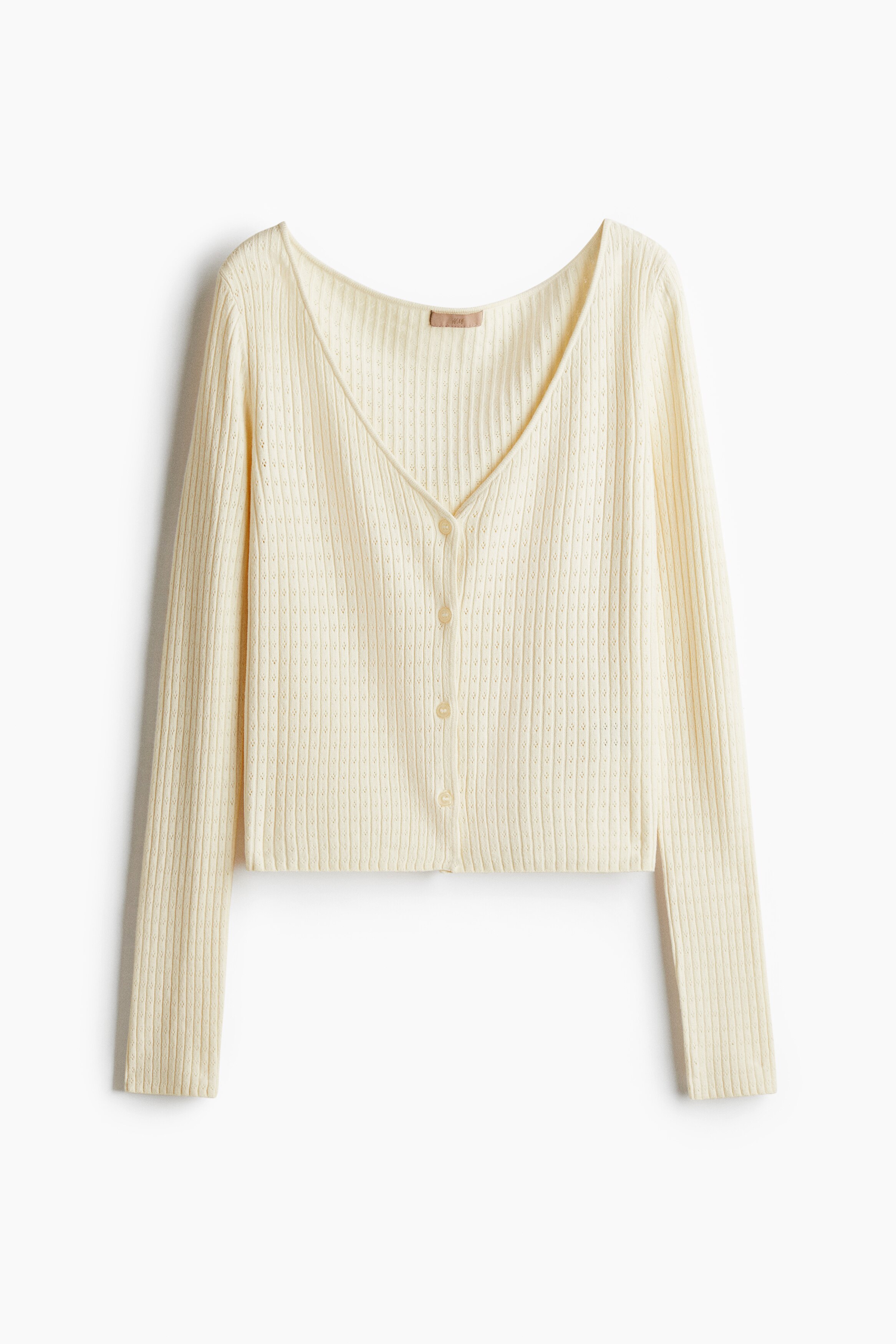 Вязаный кардиган H&M Pointelle