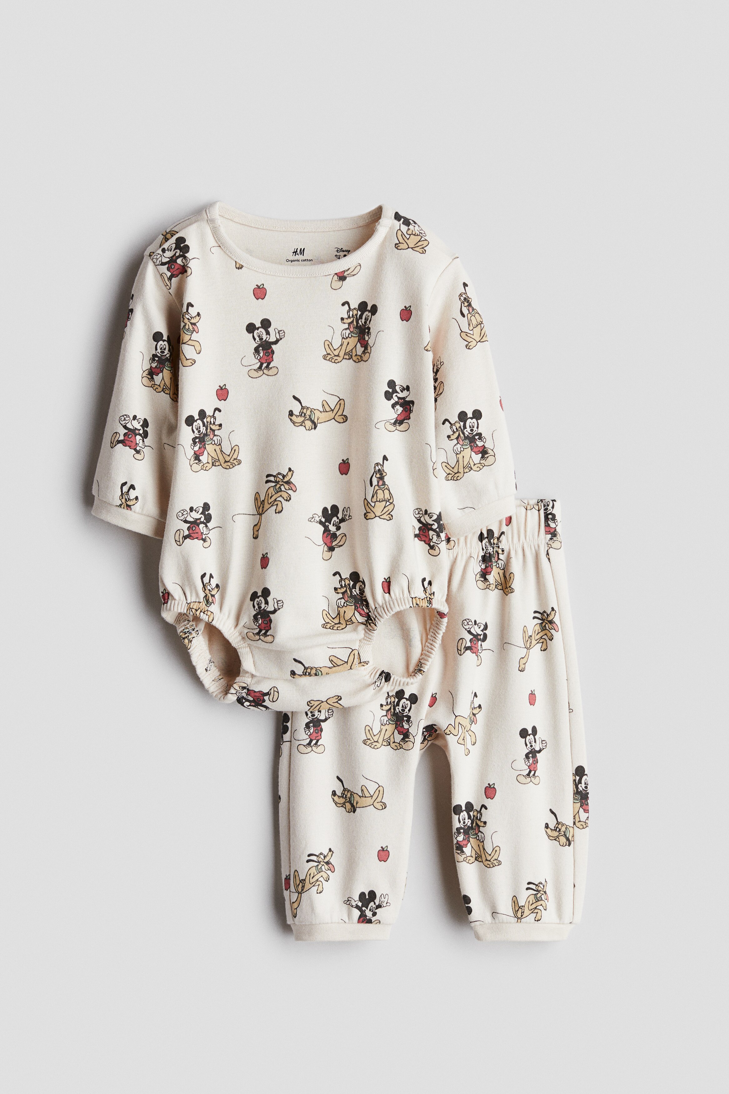 Хлопчатобумажный комплект H&M из 2 частей с принтом