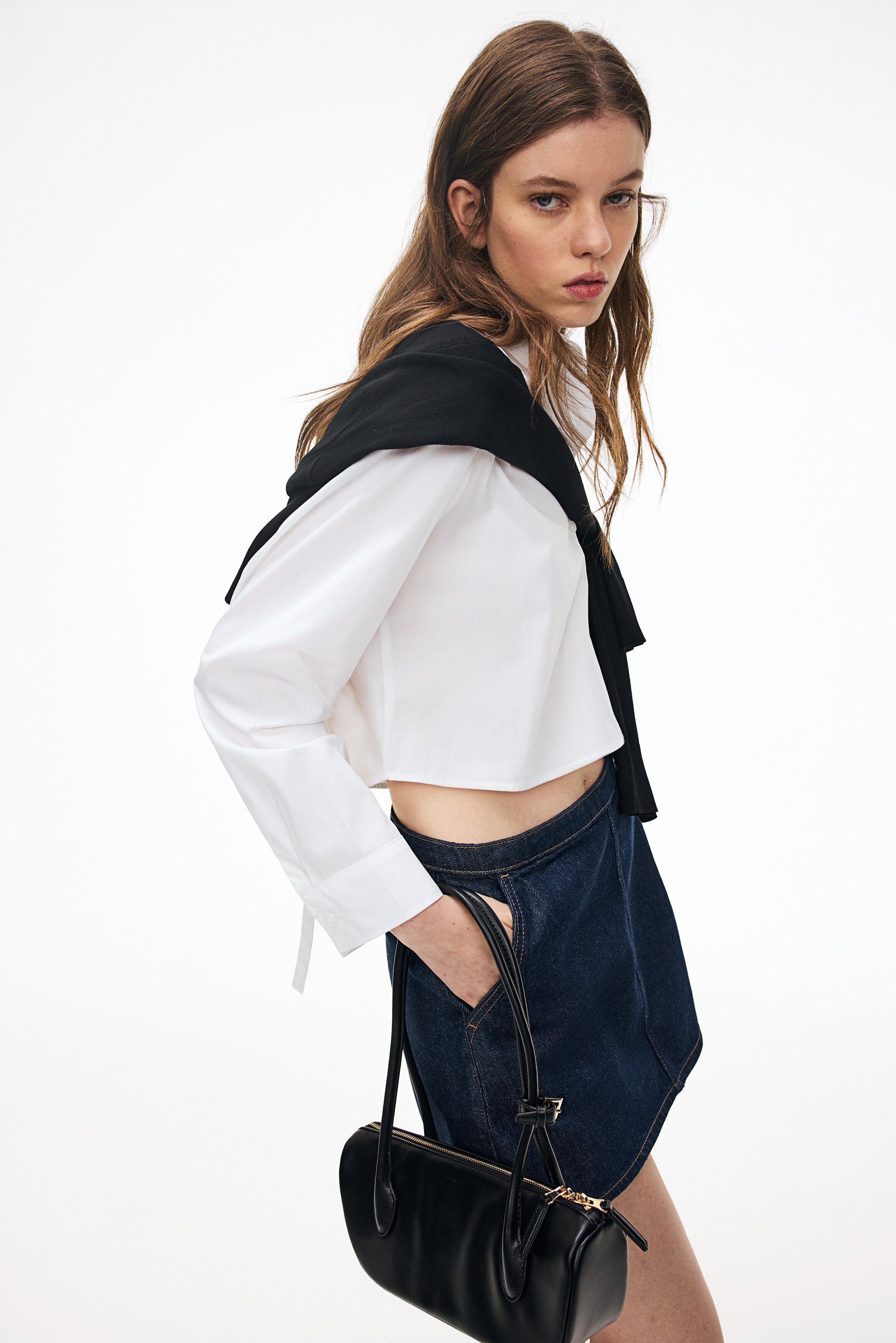 Укороченный топ с завязками от H&M