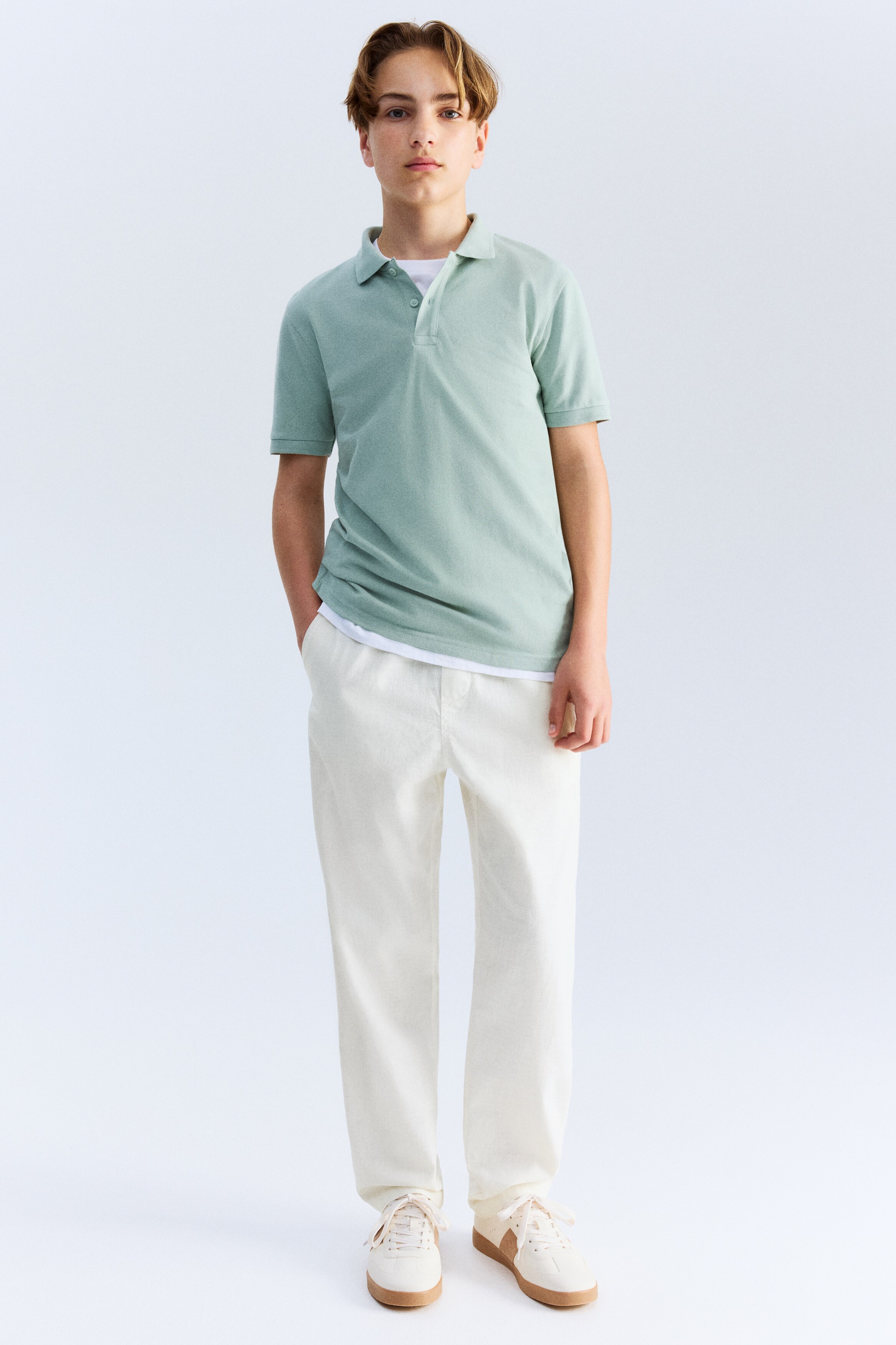 Брюки из льняной смеси H&M