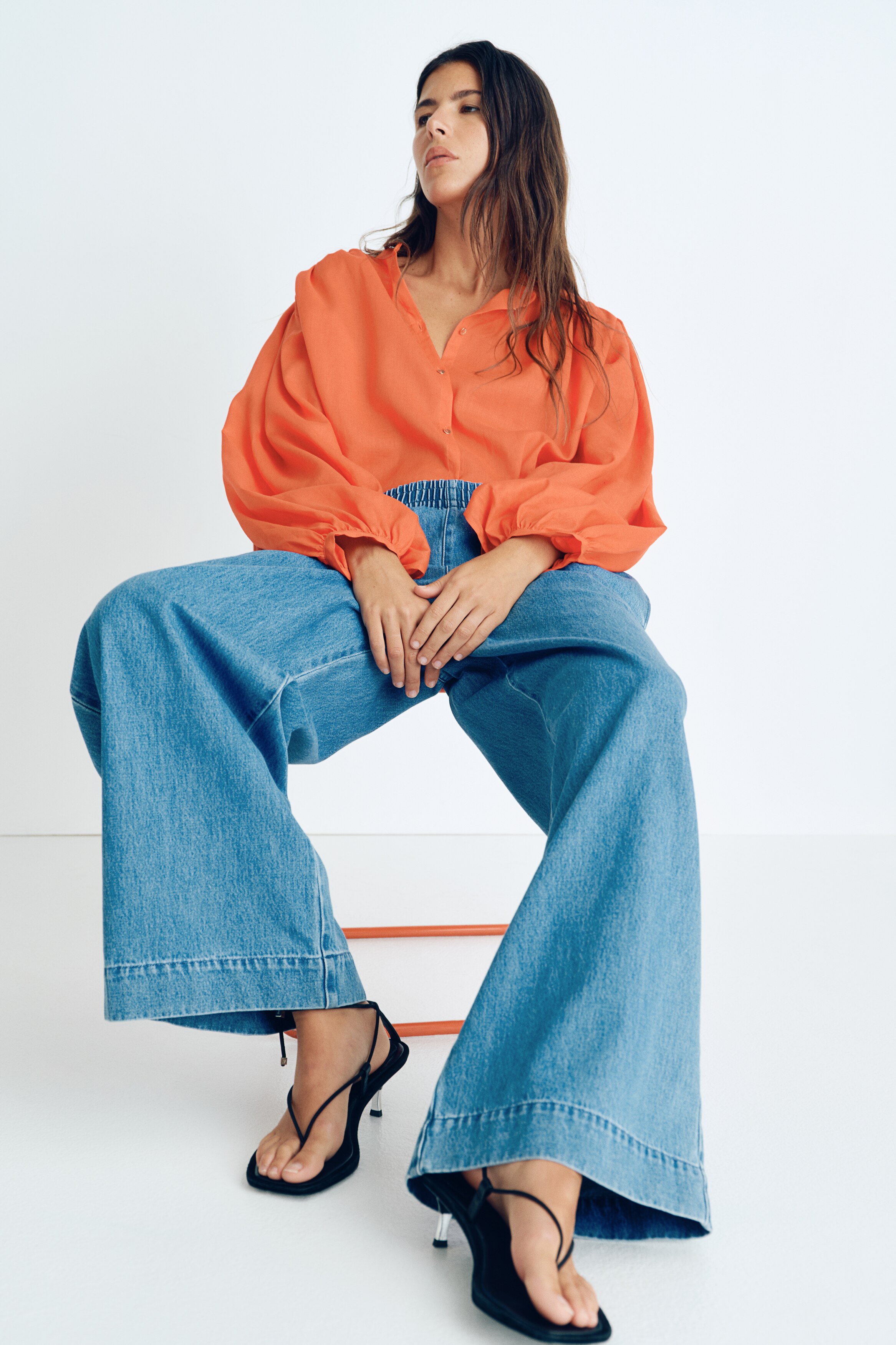 Облегающие джинсовые брюки H&M