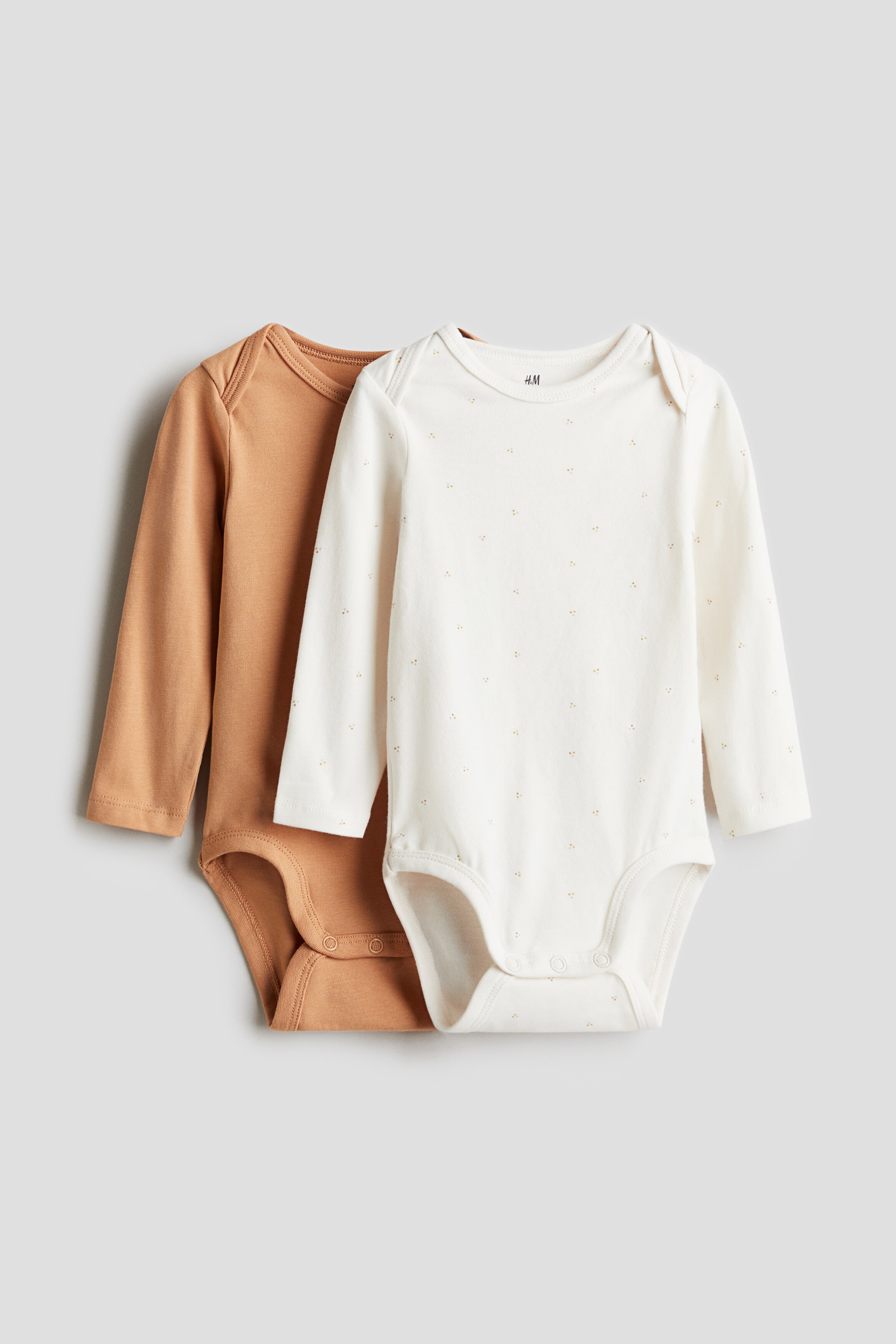H&M, 2 комплекта супермягких хлопковых боди с открытыми плечами