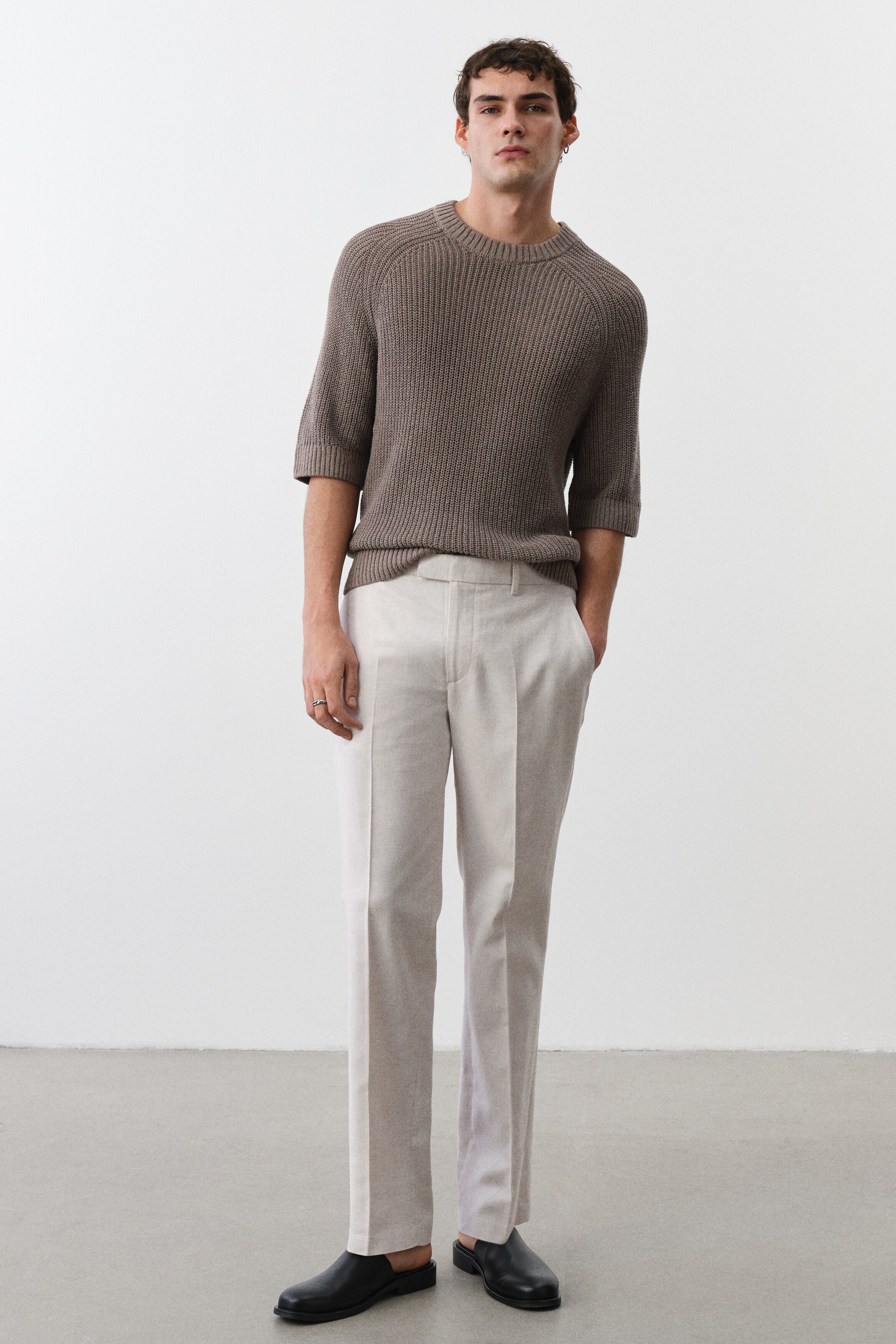 Брюки из льняной смеси H-M обычного кроя сшитые на заказ 8590₽