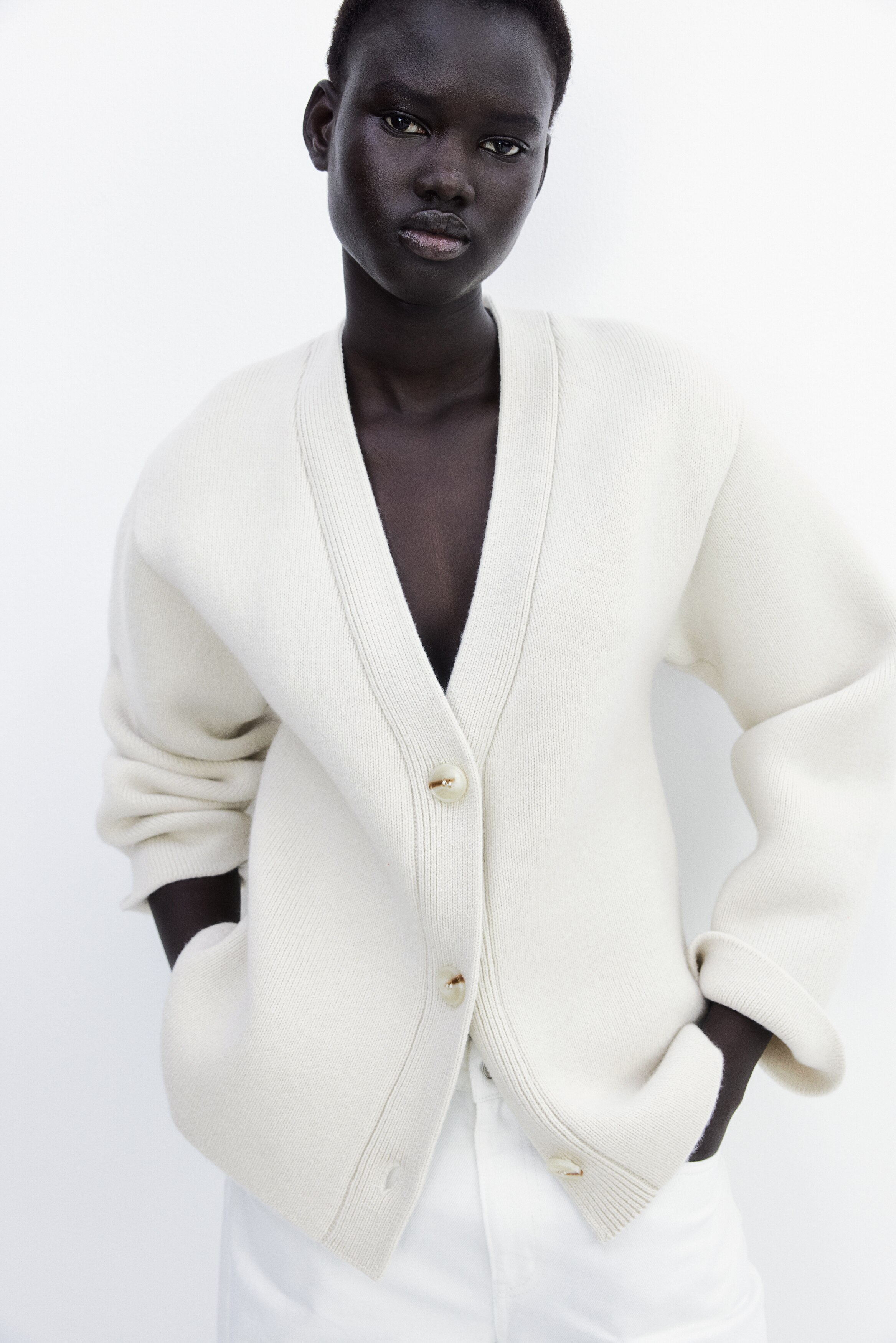 Кардиган из смесовой шерсти H&M