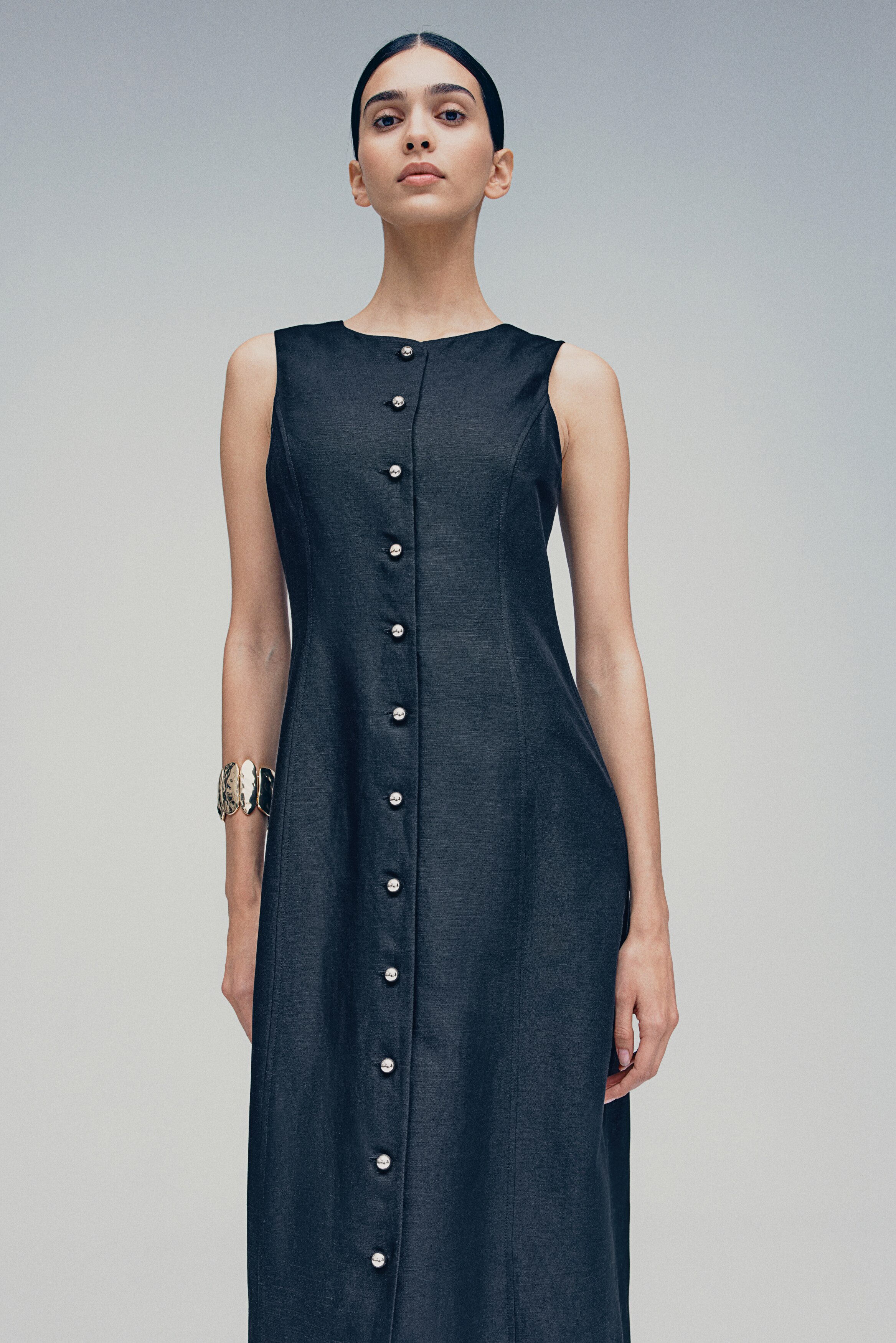 Платье из льняной смеси H&M