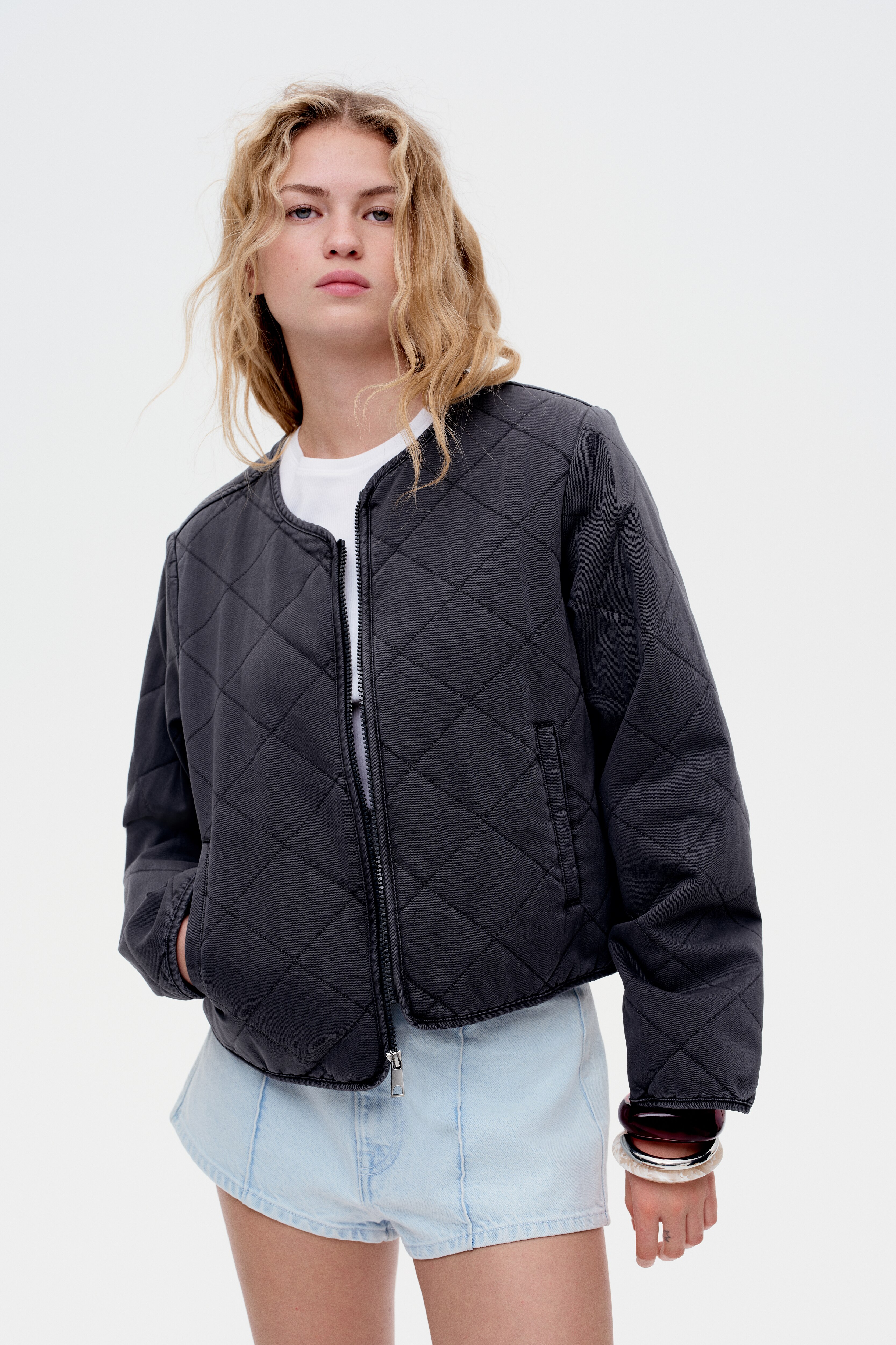 Стеганая хлопчатобумажная куртка H&M