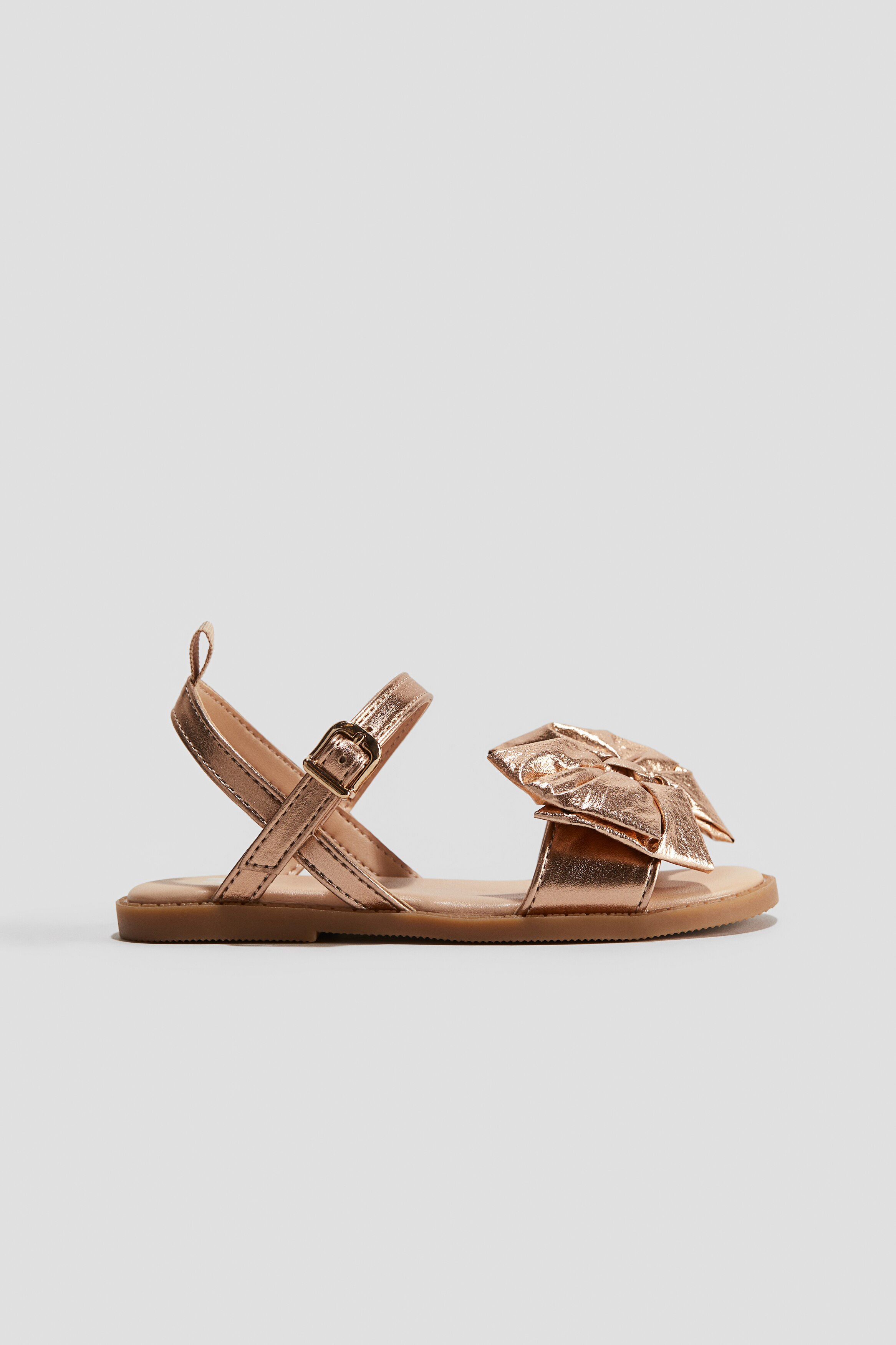 Блестящие металлические босоножки H&M
