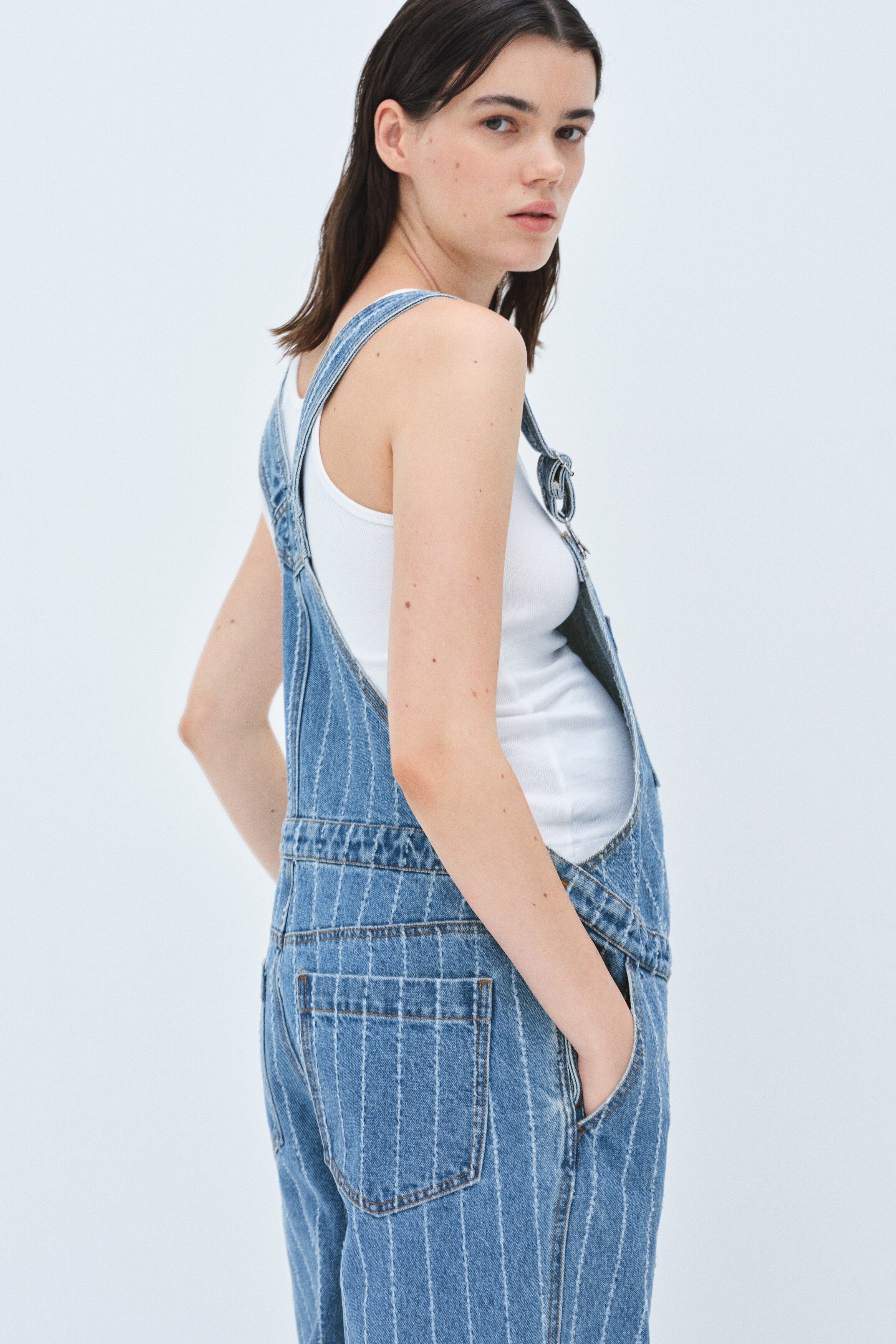 Джинсовый комбинезон H&M MAMA Before & After