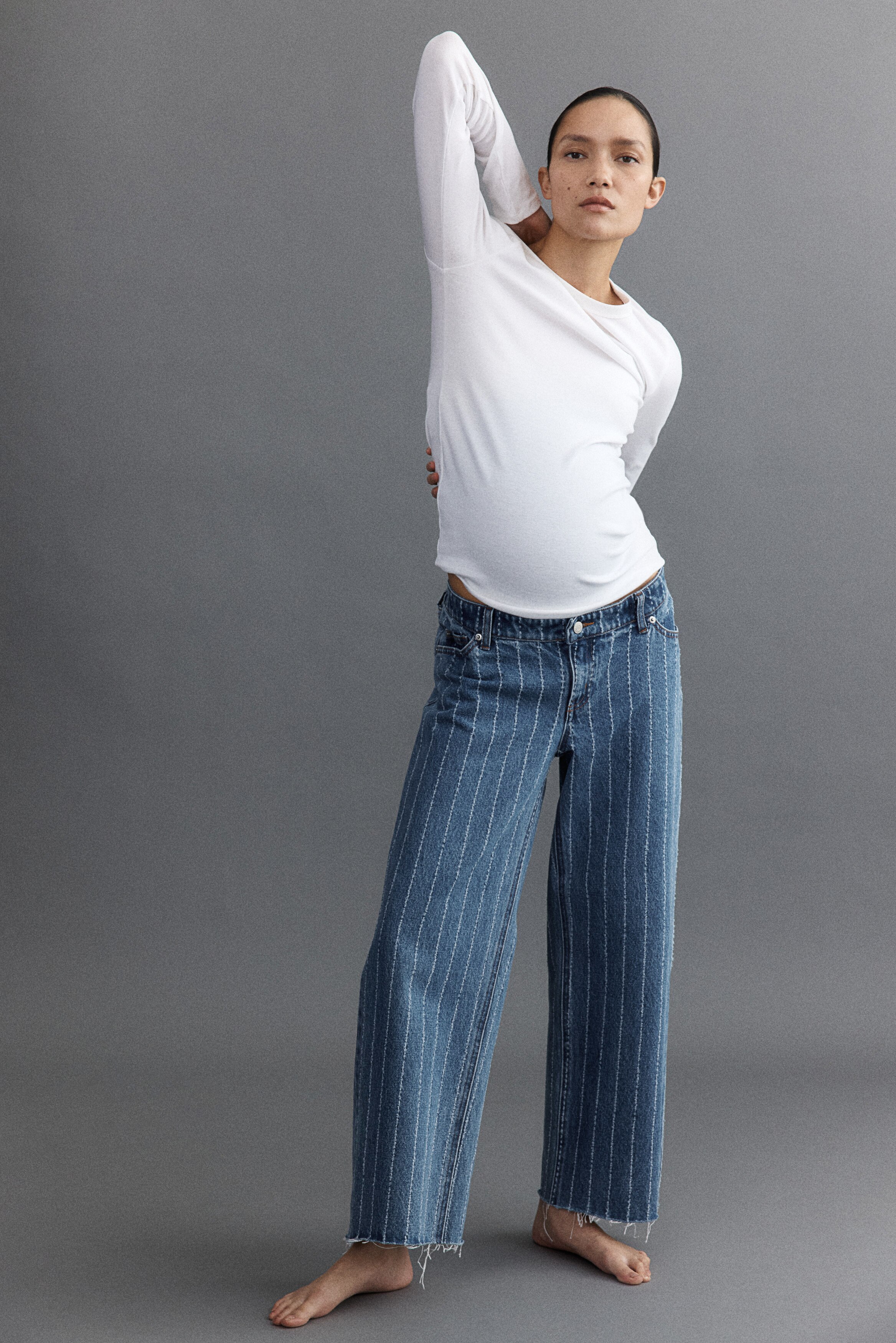 Широкие джинсы H&M MAMA Before & After