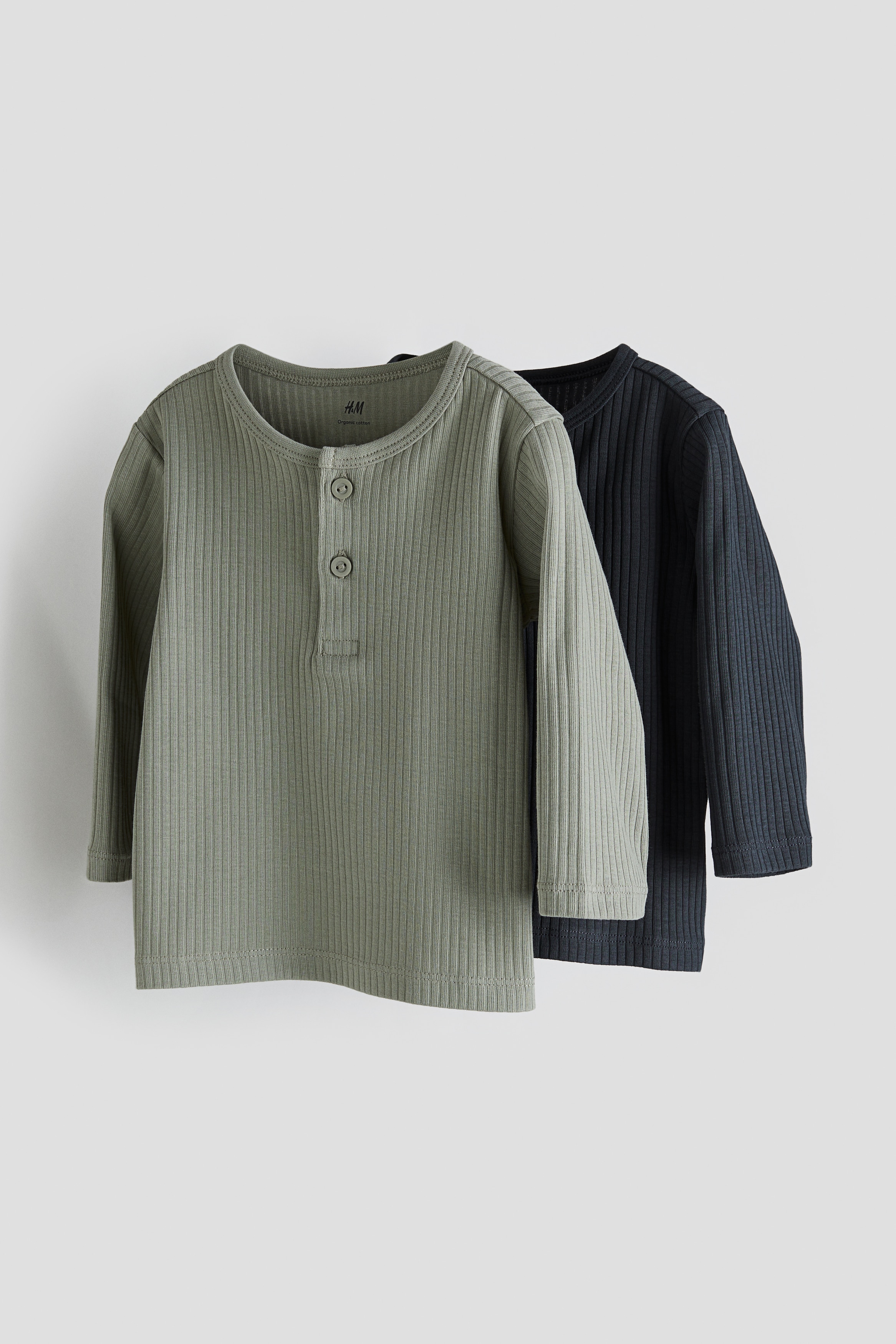 Рубашки из трикотажа в рубчик H&M из 2-х комплектов