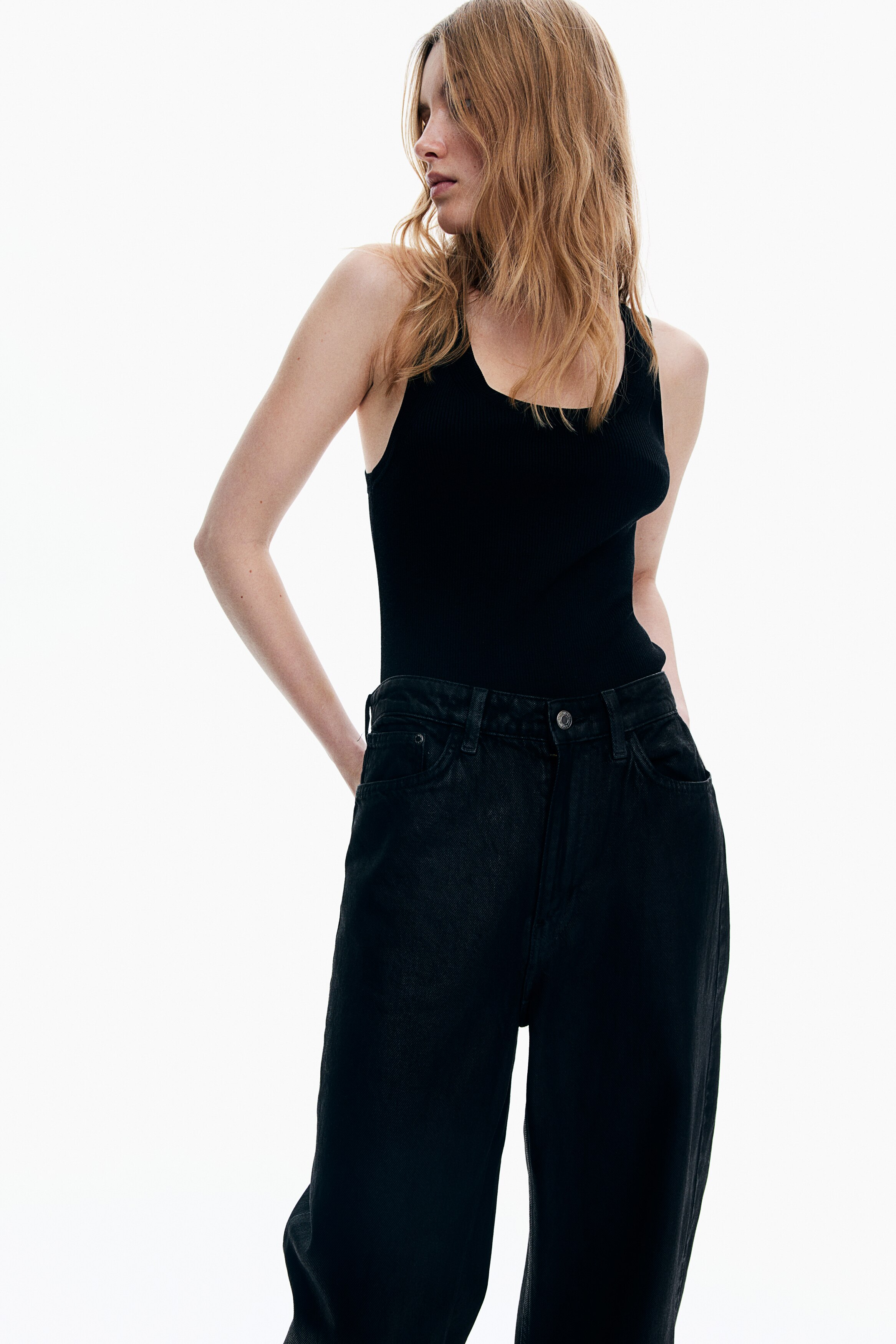 Широкие джинсы H&M Ava с ультравысокой посадкой