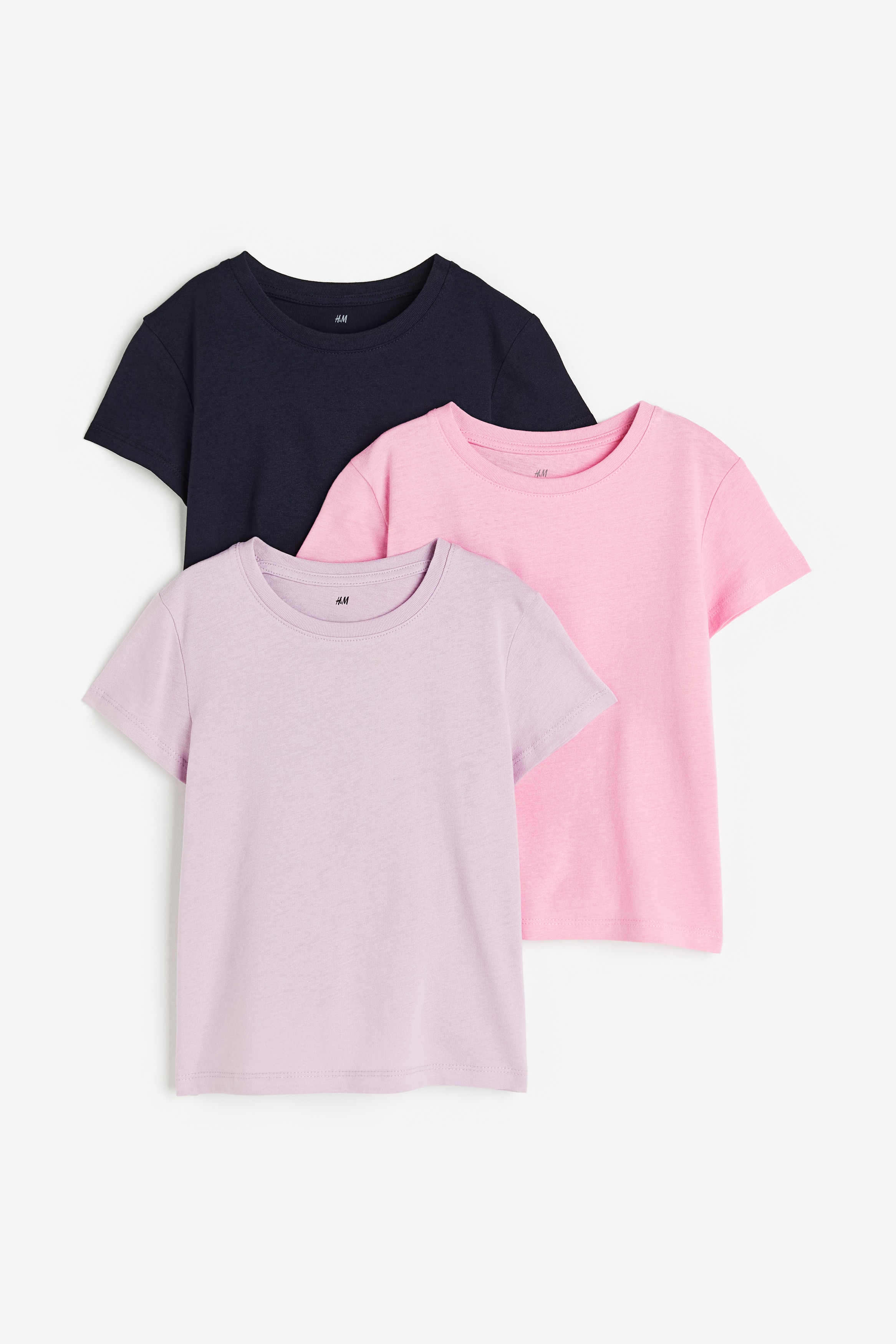 Хлопчатобумажные топы H&M в 3-х упаковках
