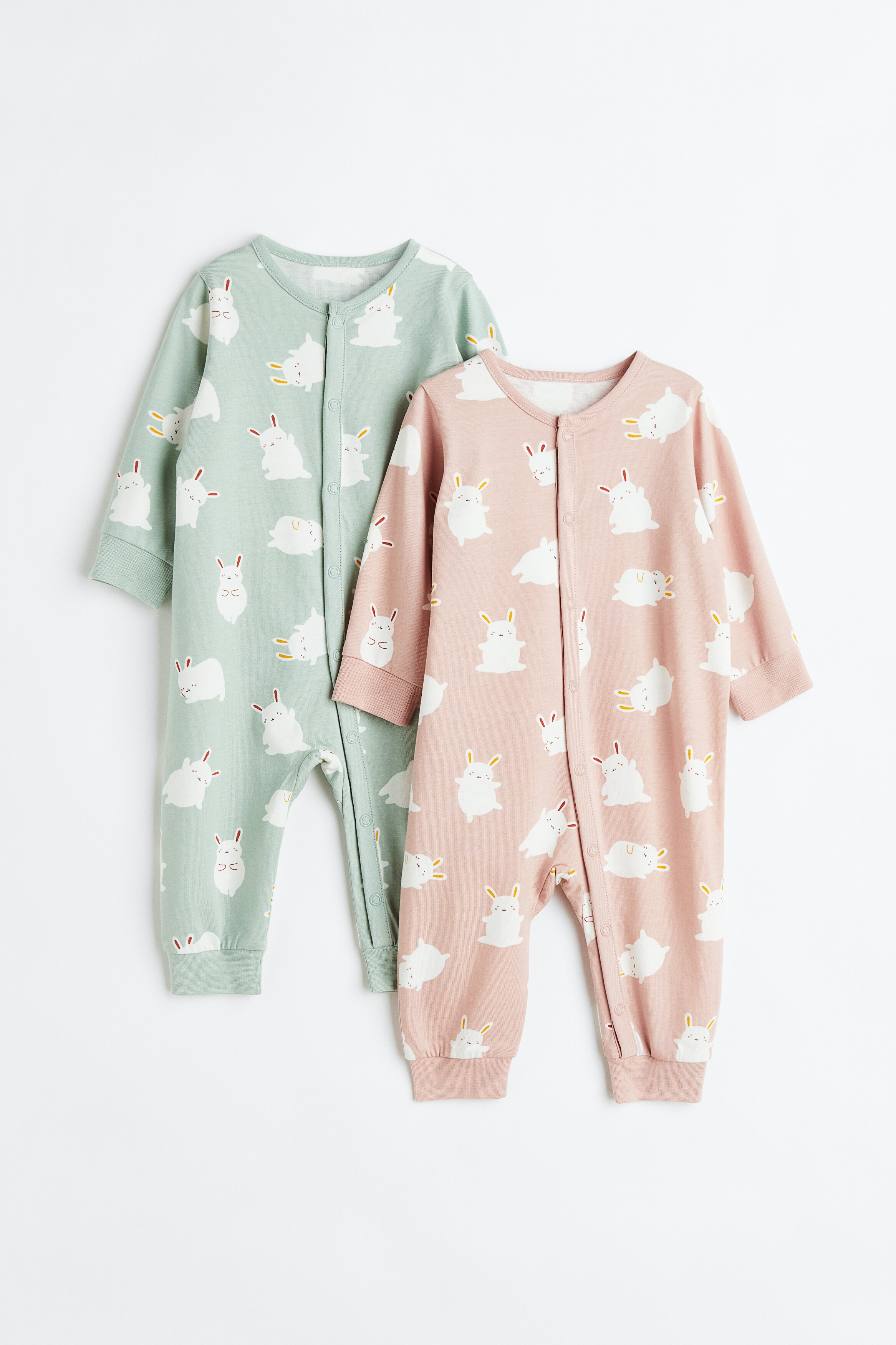 Хлопчатобумажная пижама с рисунком из 2-х комплектов H&M