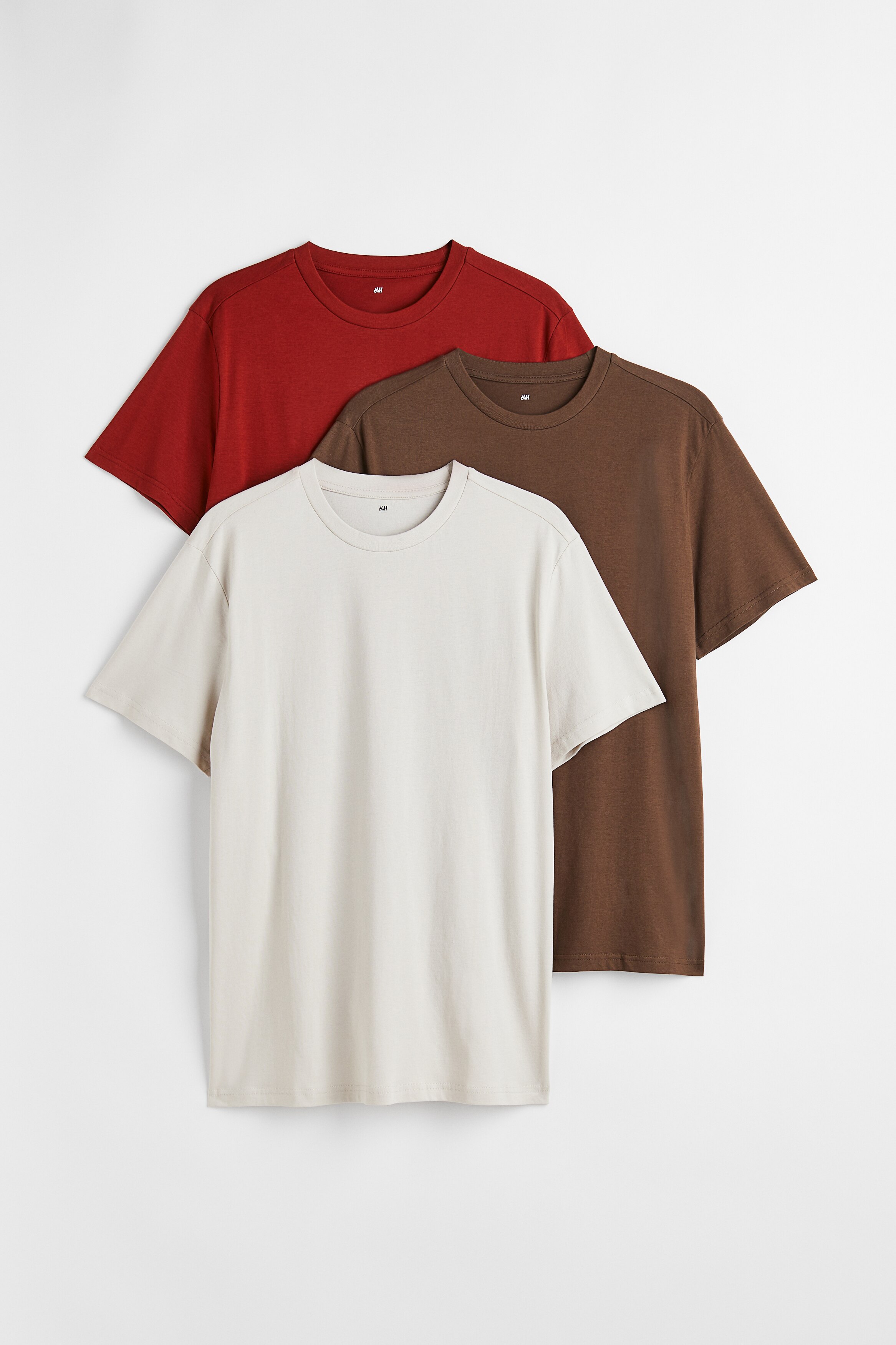Light beige/brown/dark red