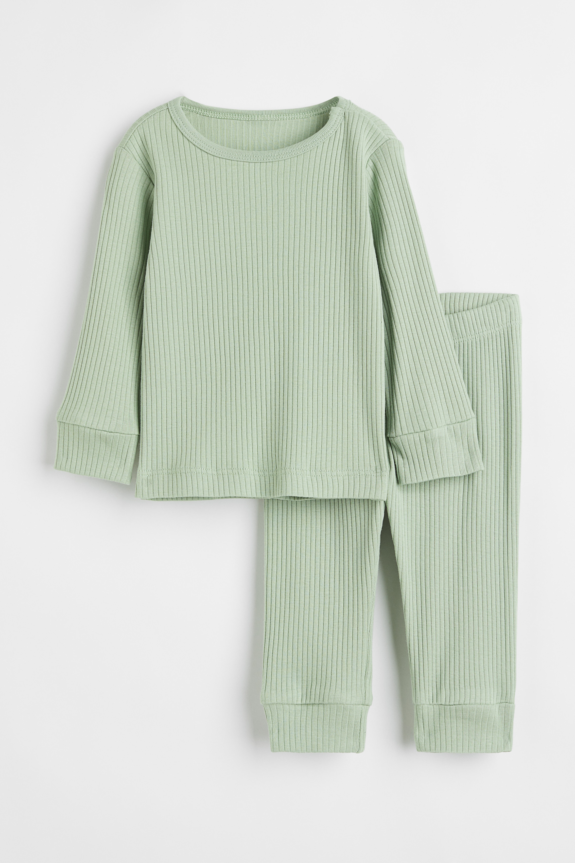 Хлопковый комплект в рубчик от H&M