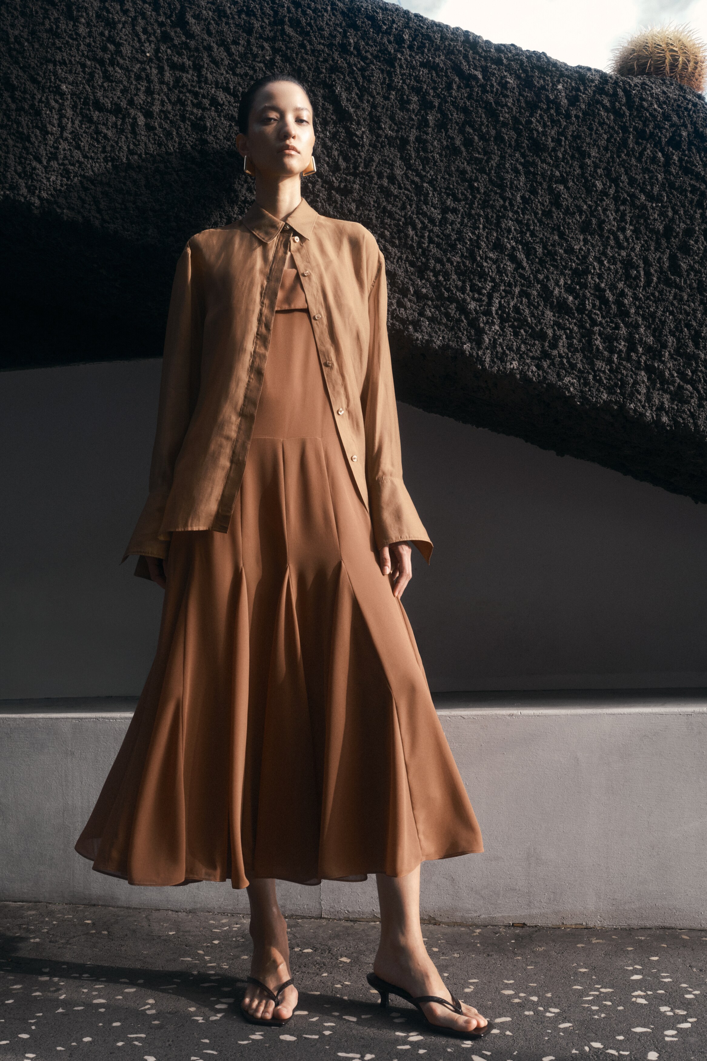 Шифоновое платье на бретельках от H&M