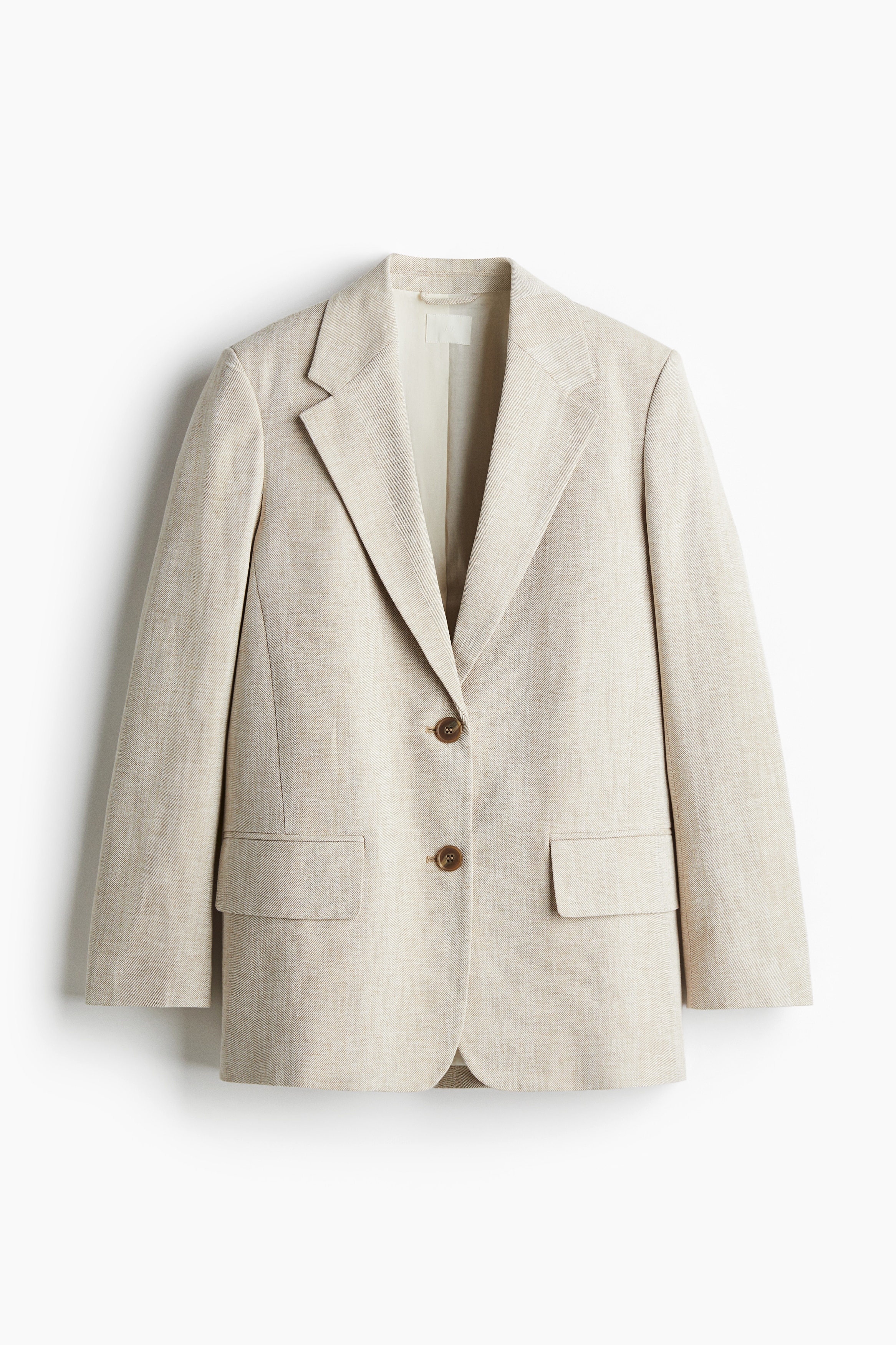 Блейзер из льняной смеси H&M