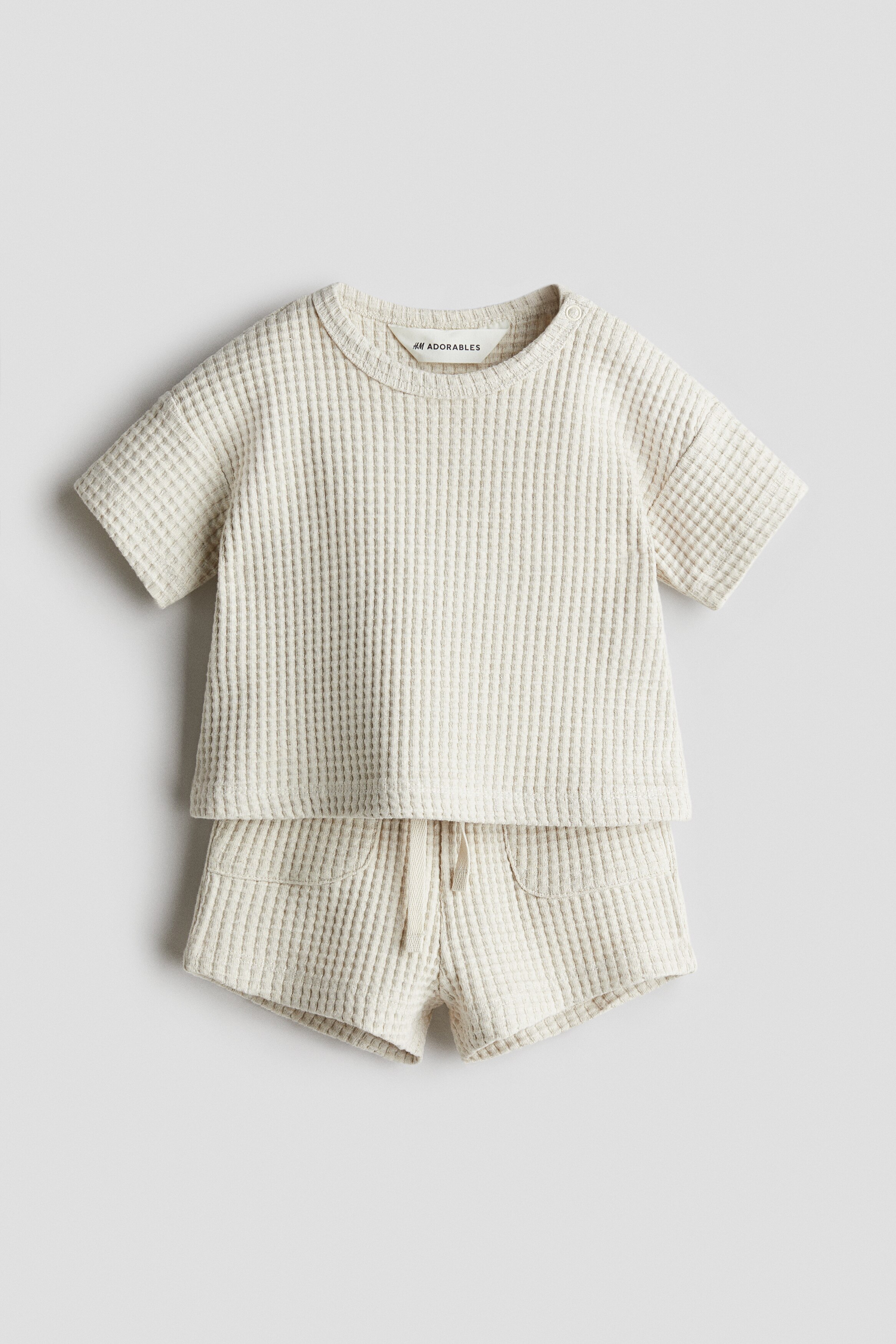 Комплект из вафельного хлопка H&M из 2 частей