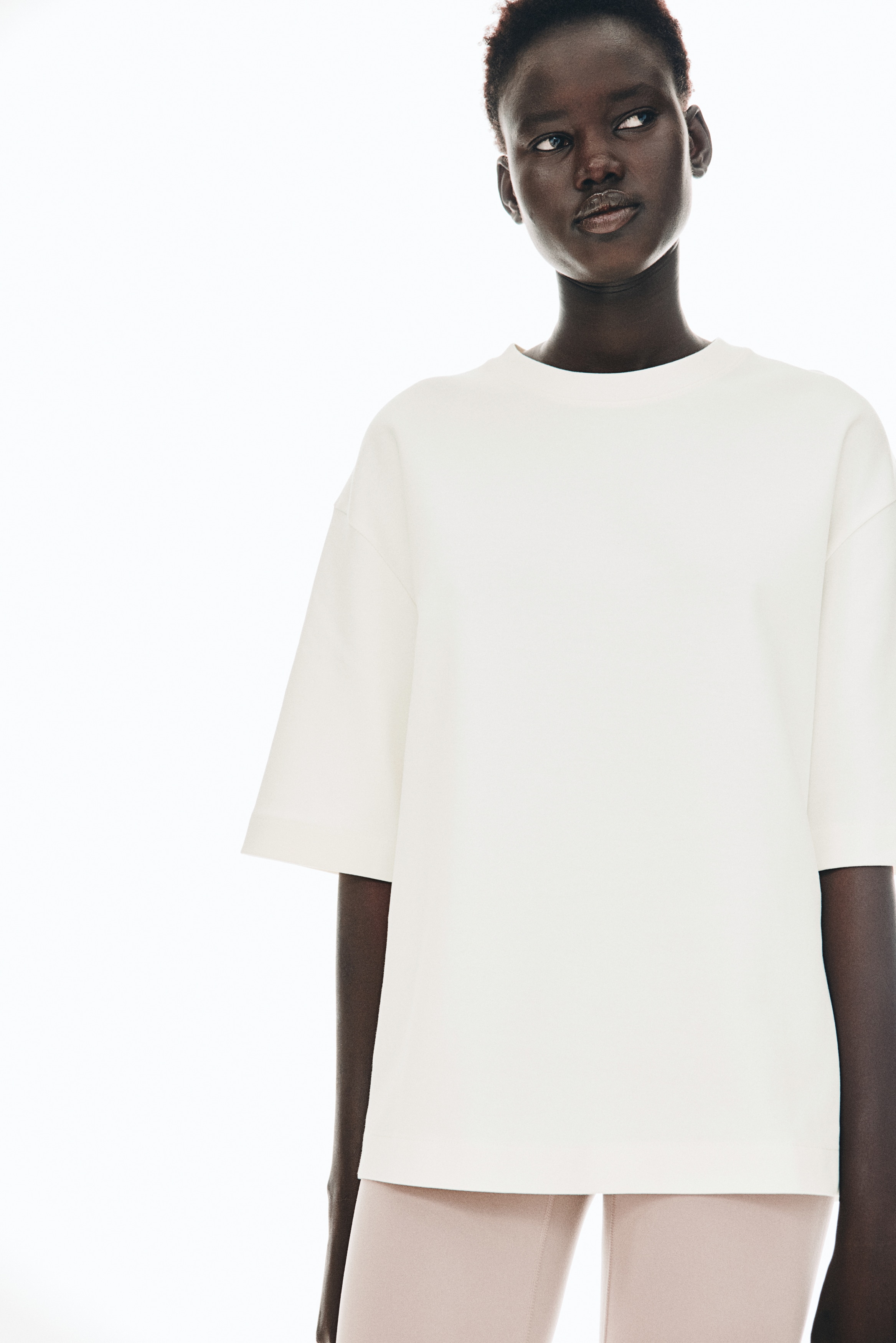 Облегающая футболка из интерлока H&M