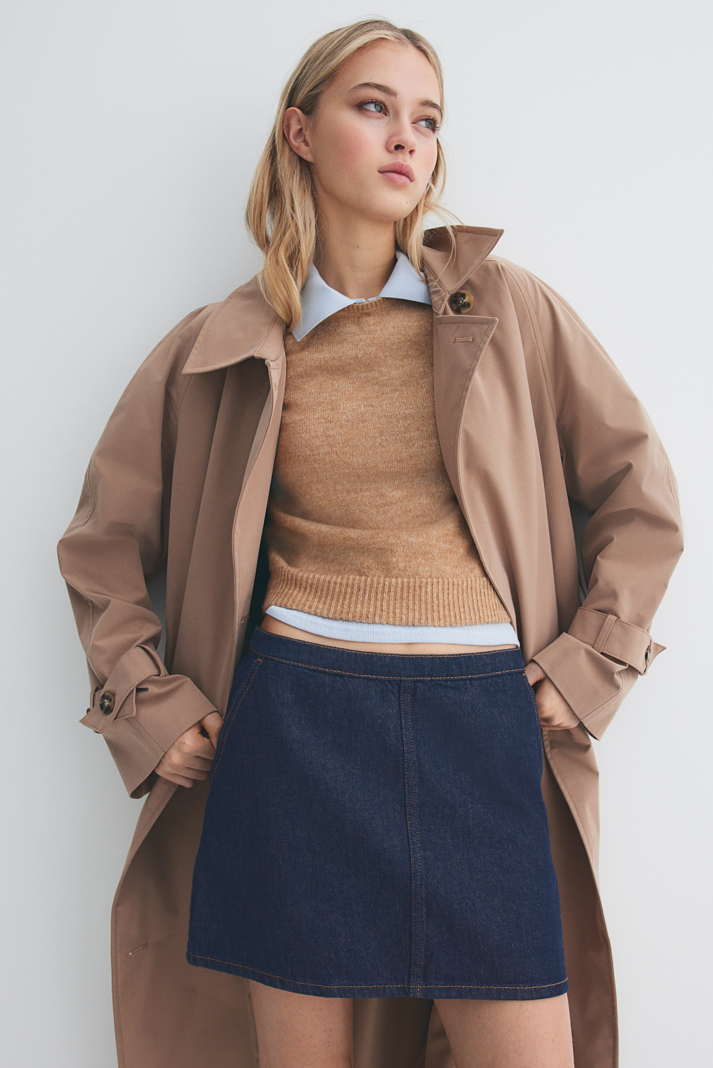 Мини-юбка А-силуэта от H&M