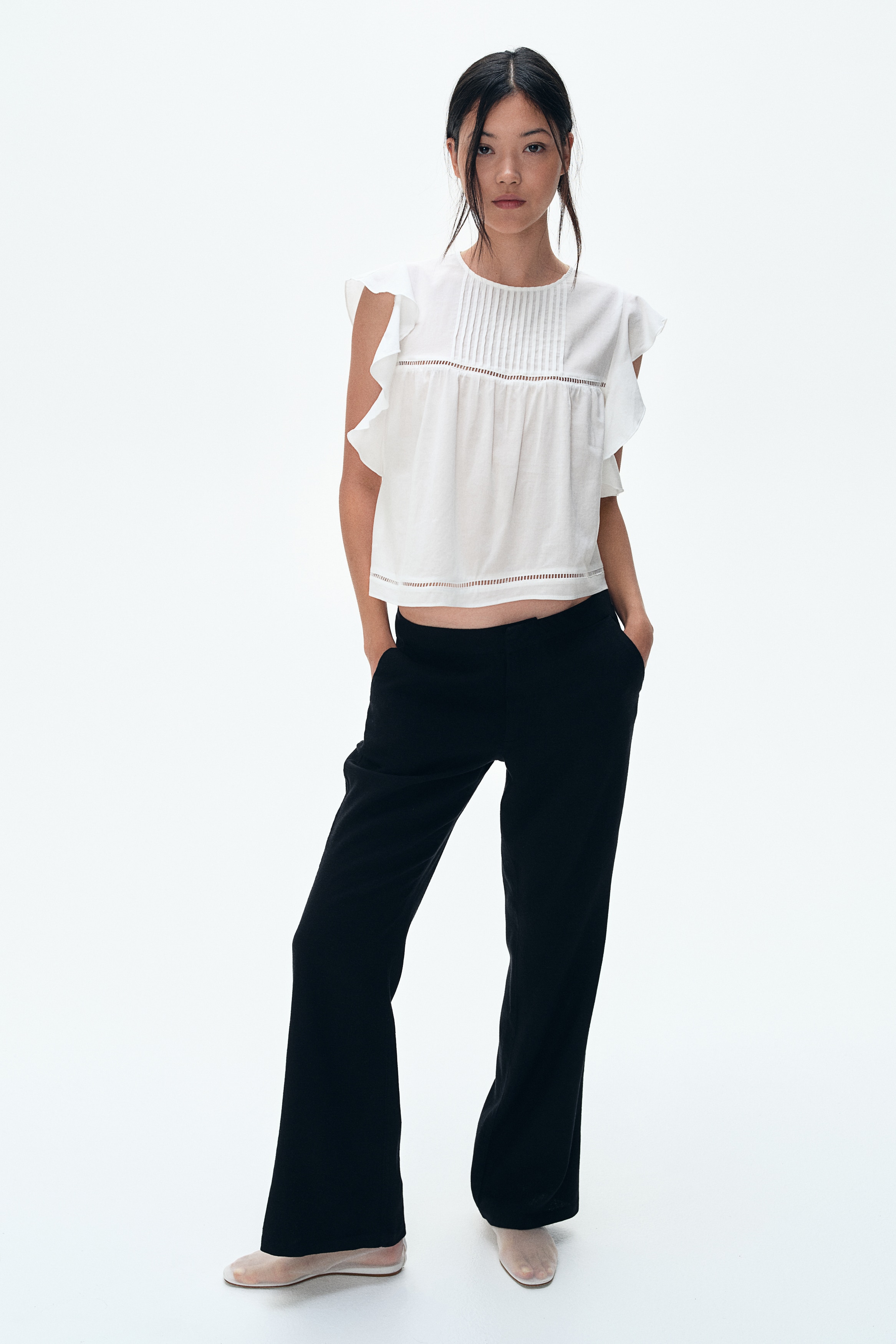 Брюки для платья из льняной смеси H&M