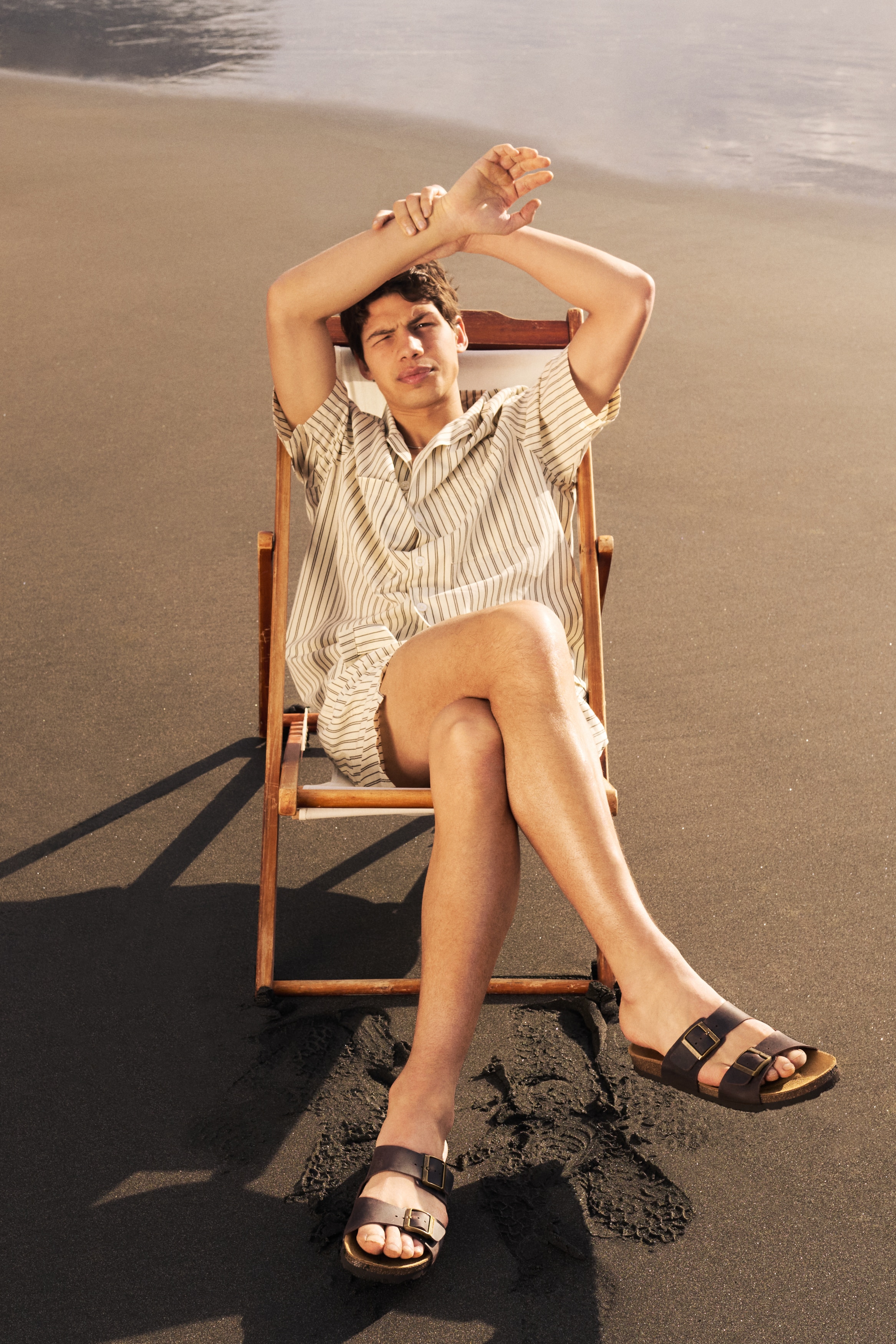 Пижамная рубашка и шорты из хлопка H-M 10490₽