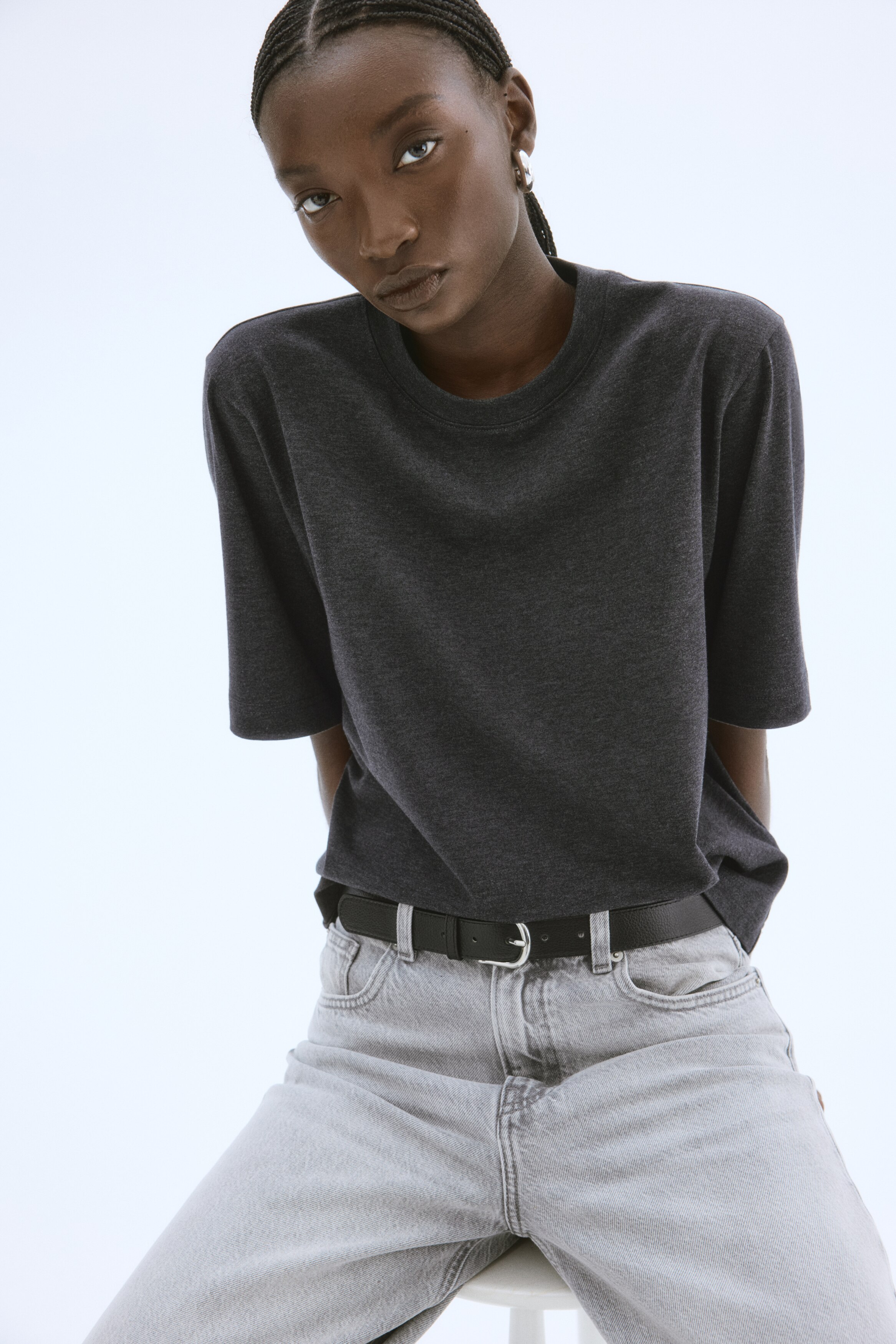 Хлопковая футболка H&M Pima