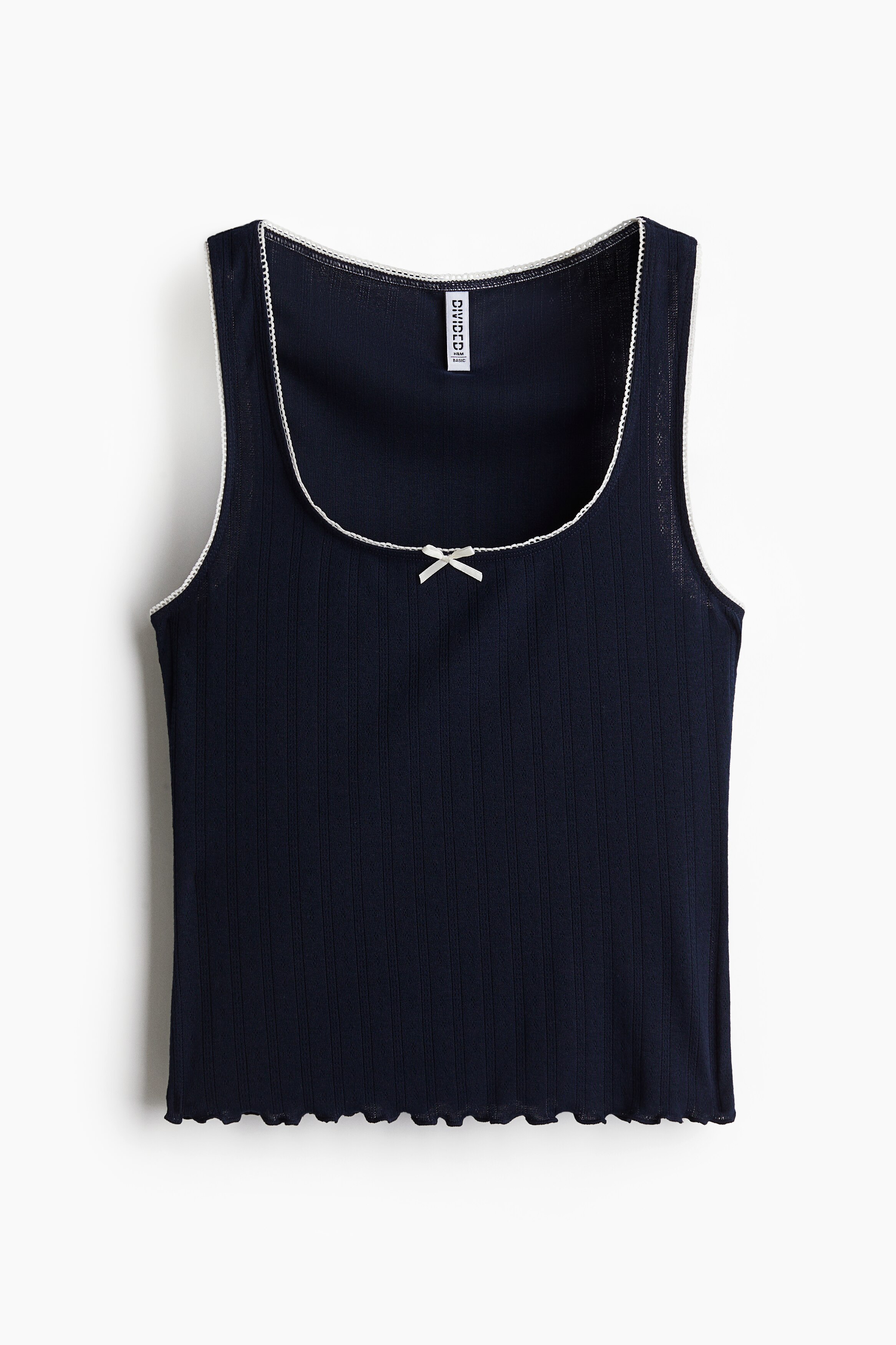 Майка из джерси H&M Pointelle