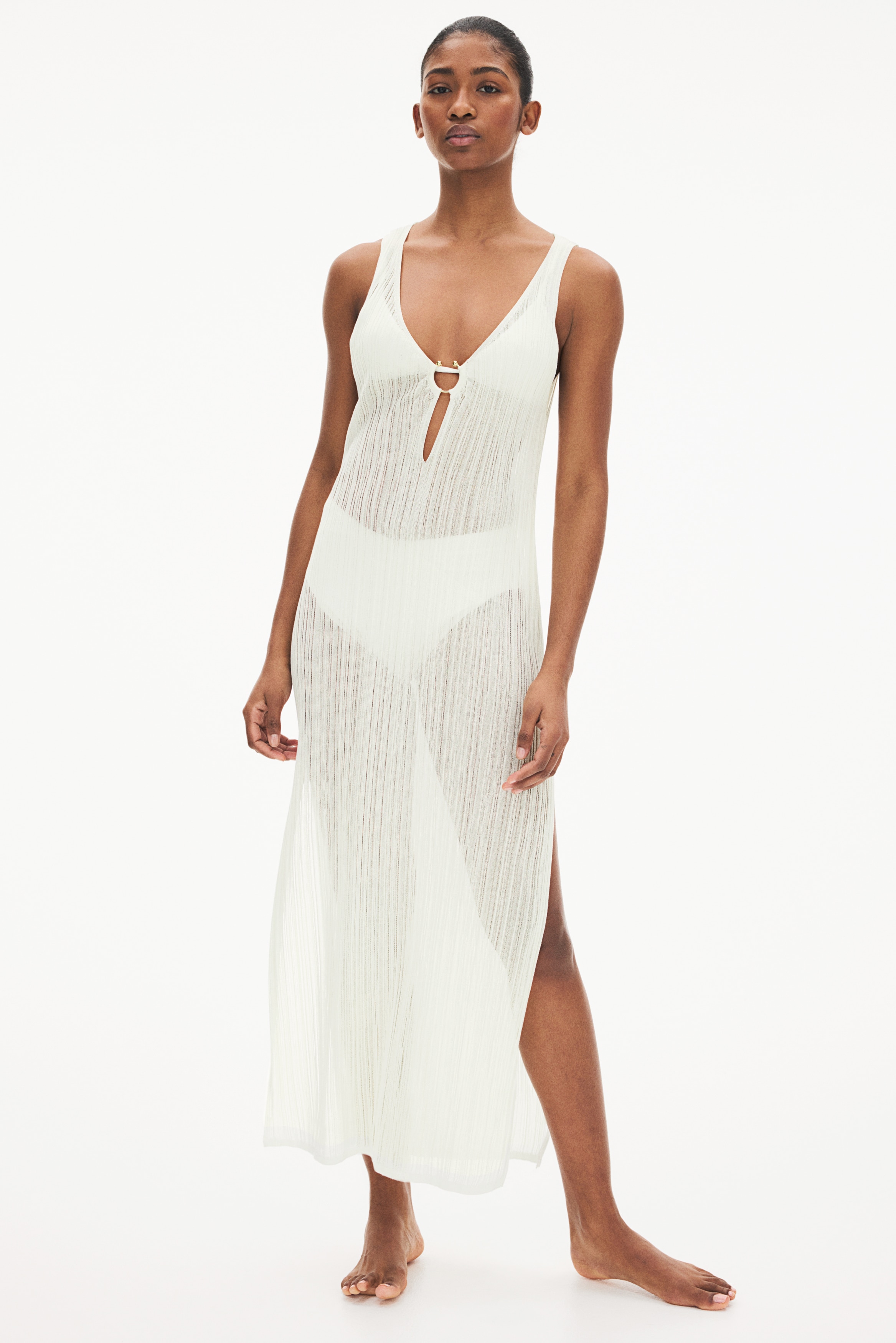 Пляжное платье из трикотажа в рубчик от H&M